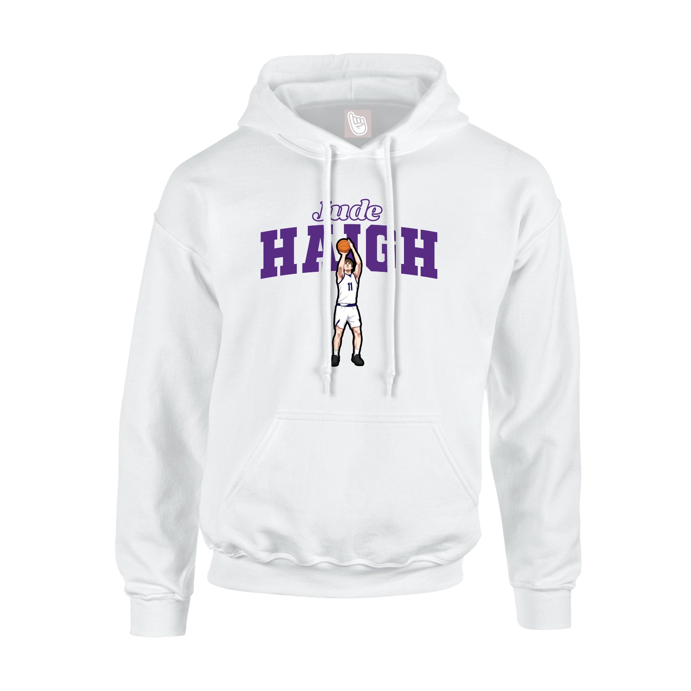 Hoodie — Name Arch in White