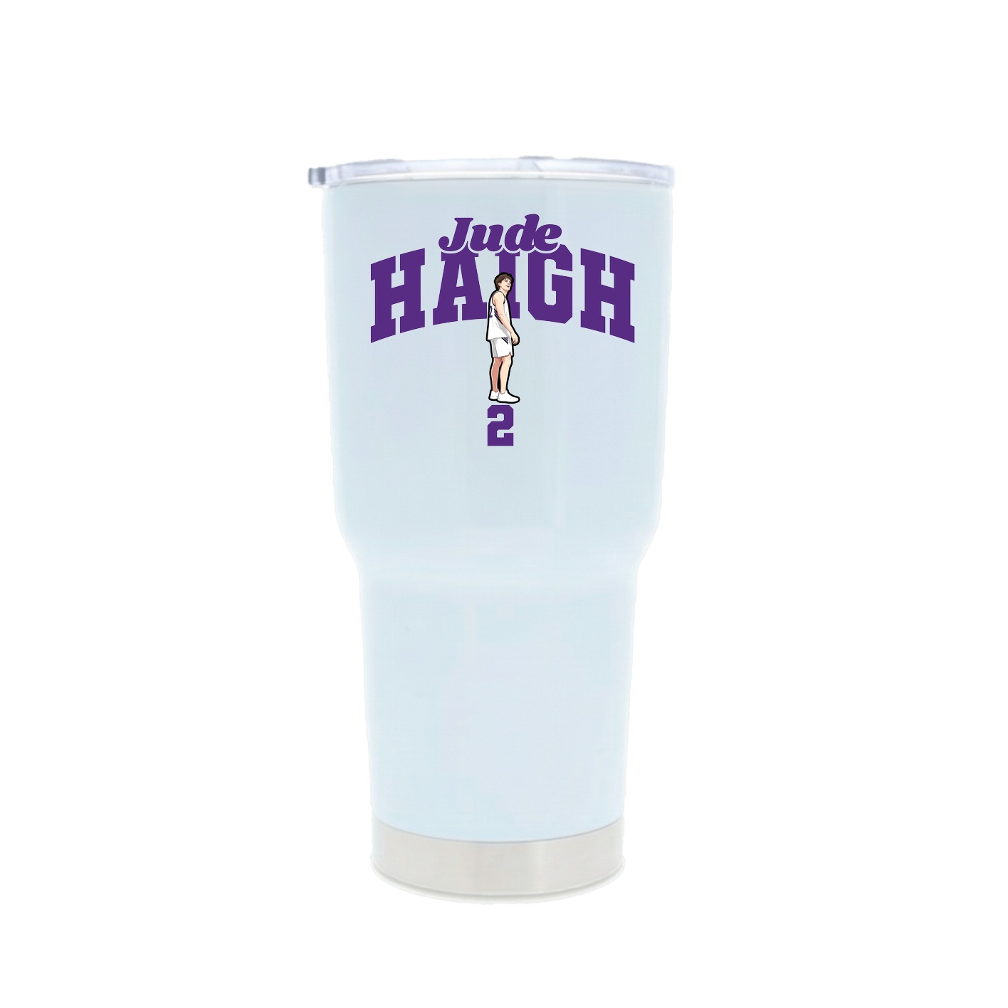30oz Stainless Steel Tumbler — Signature Arch in White
