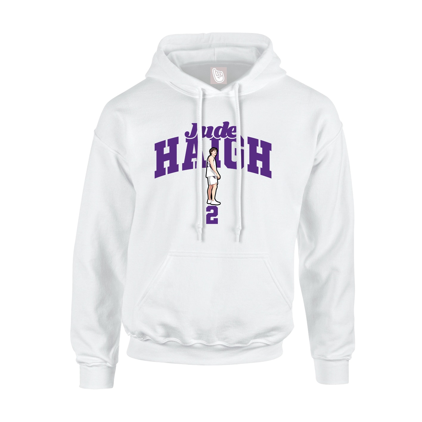 Hoodie — Signature Arch in White