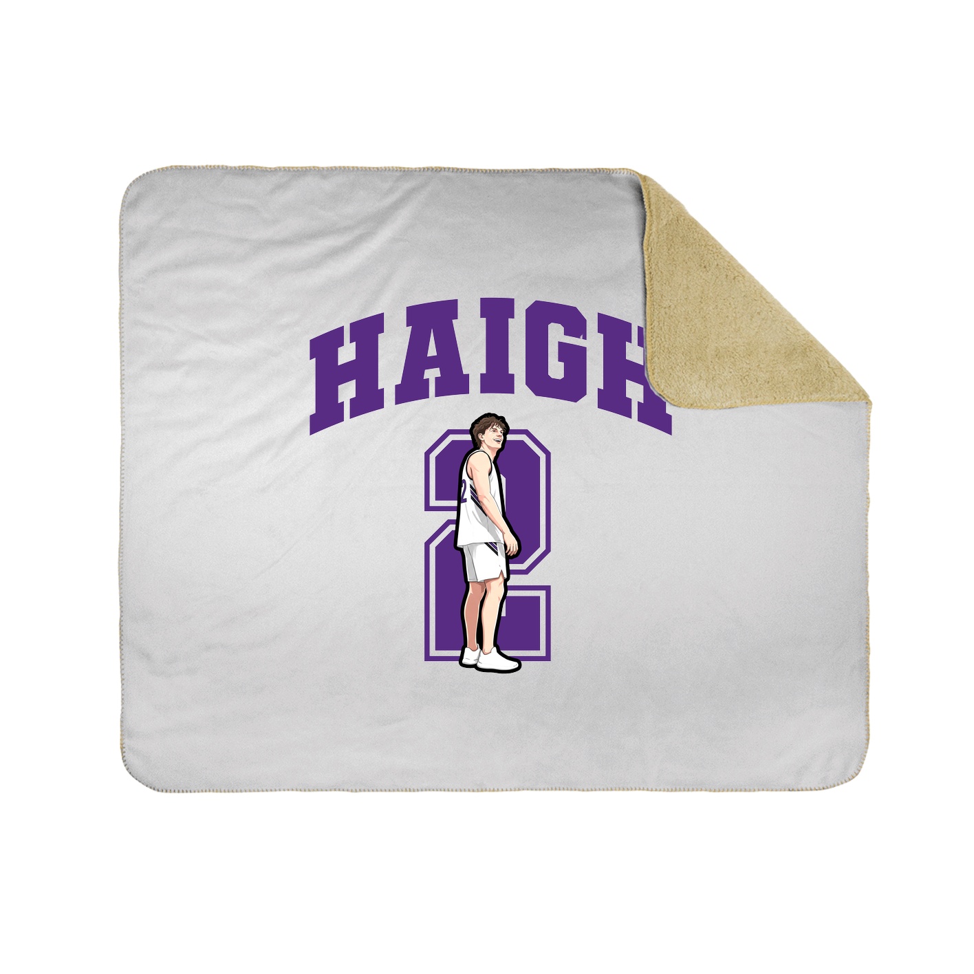 Throw Blanket — Number in White