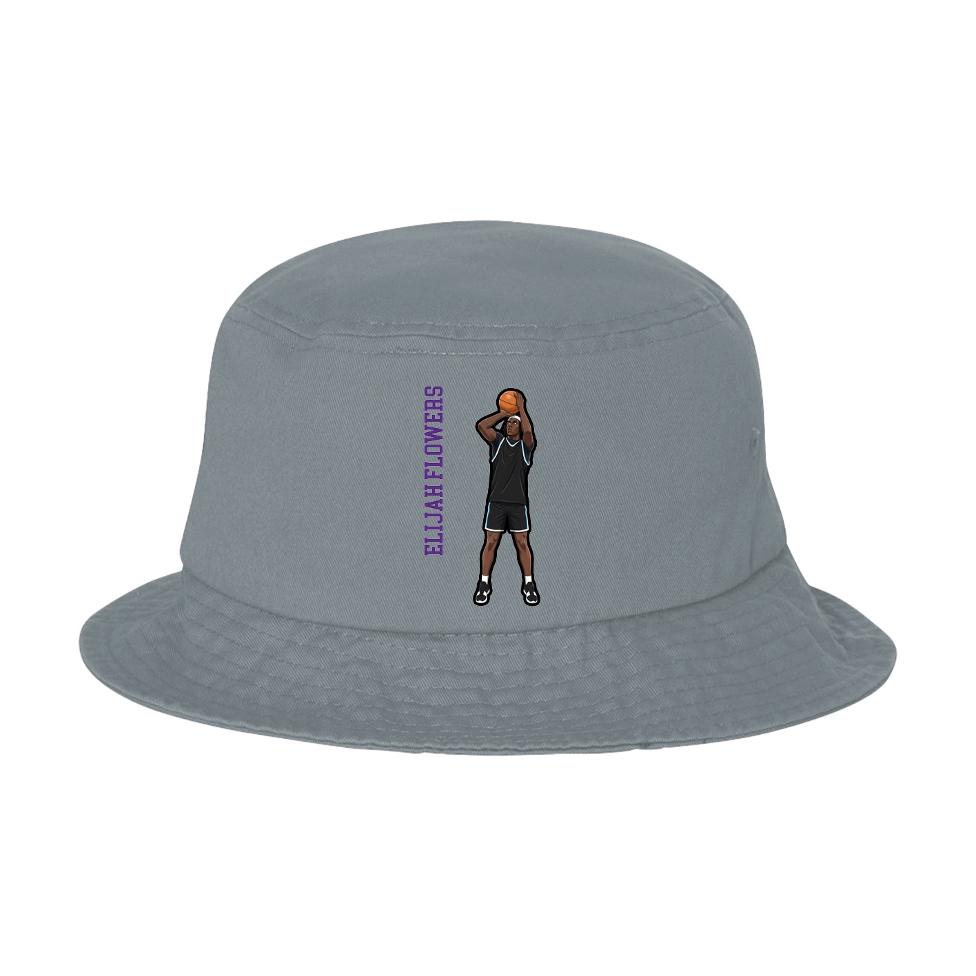 Bucket Cap — Name Vertical in Grey