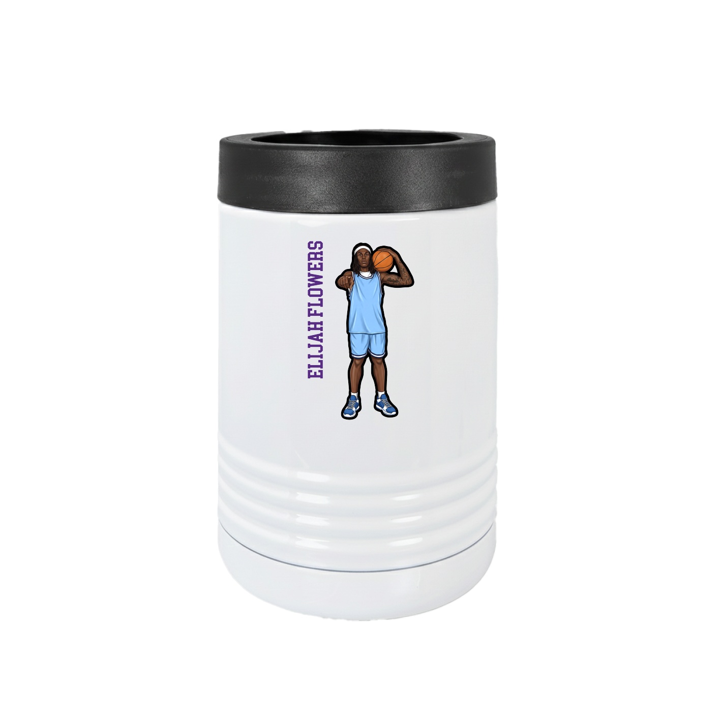 Beverage Holder — Name Vertical in White