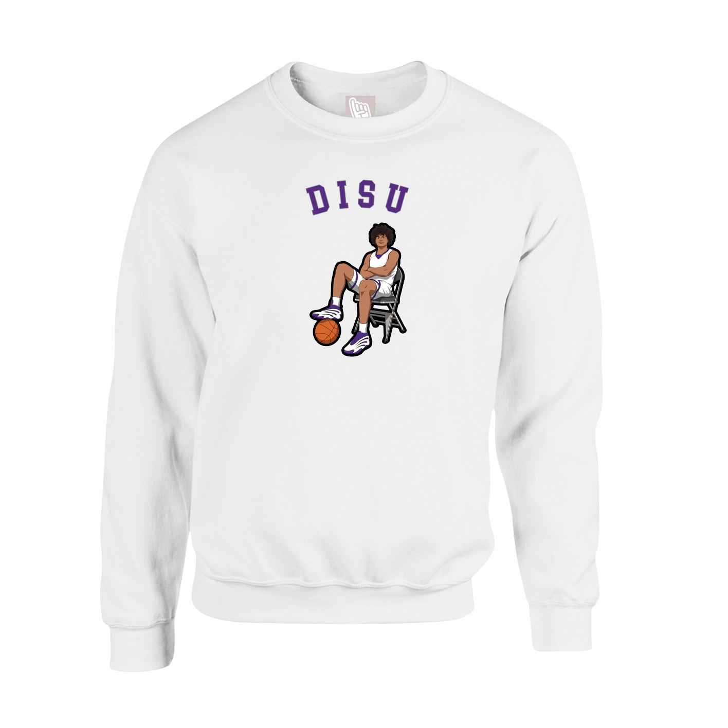 Fleece Crew — Shirsey Arch in White