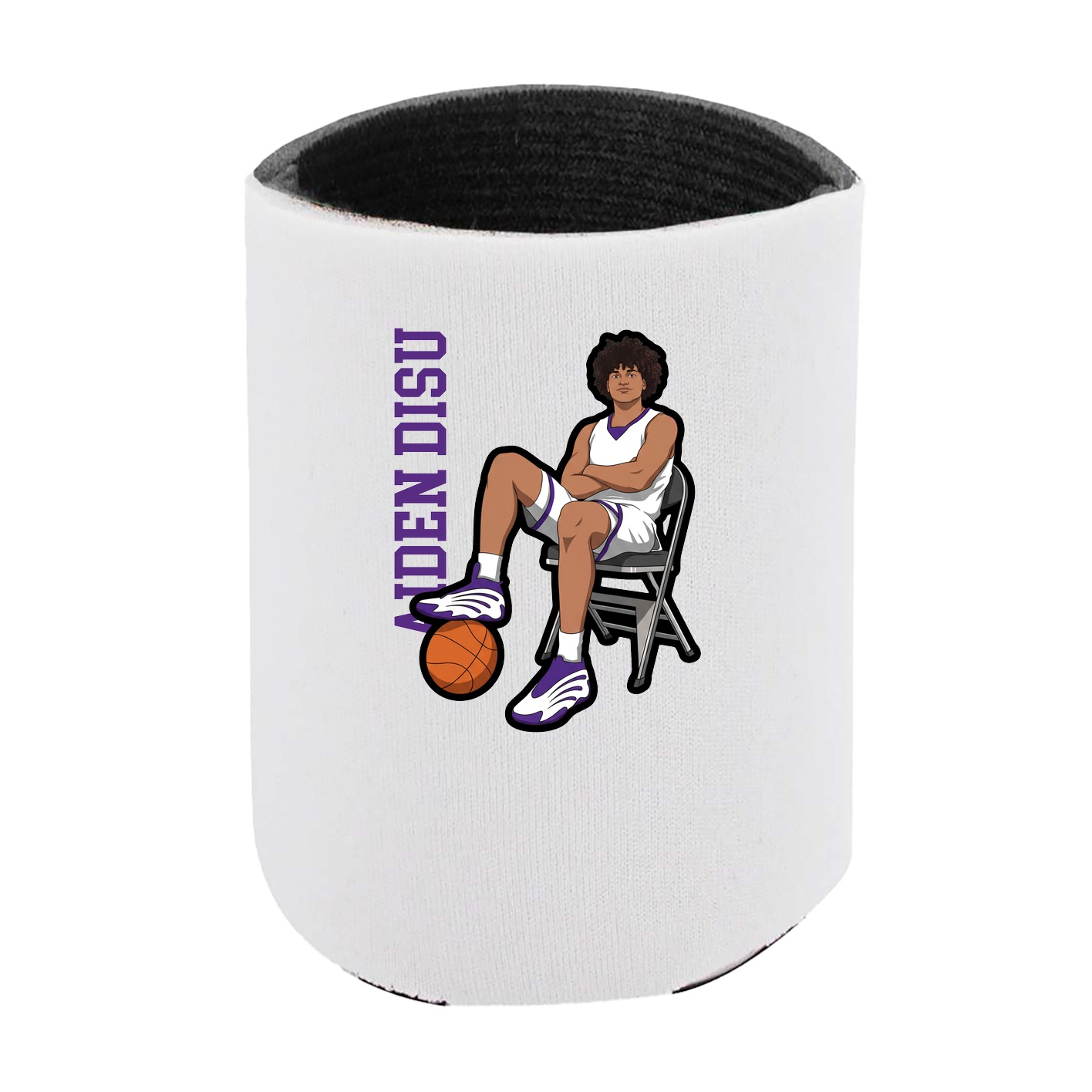 Can Holder — Name Vertical in White