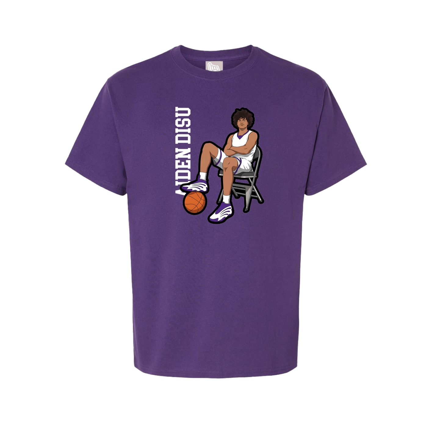 Tee — Name Vertical in Purple