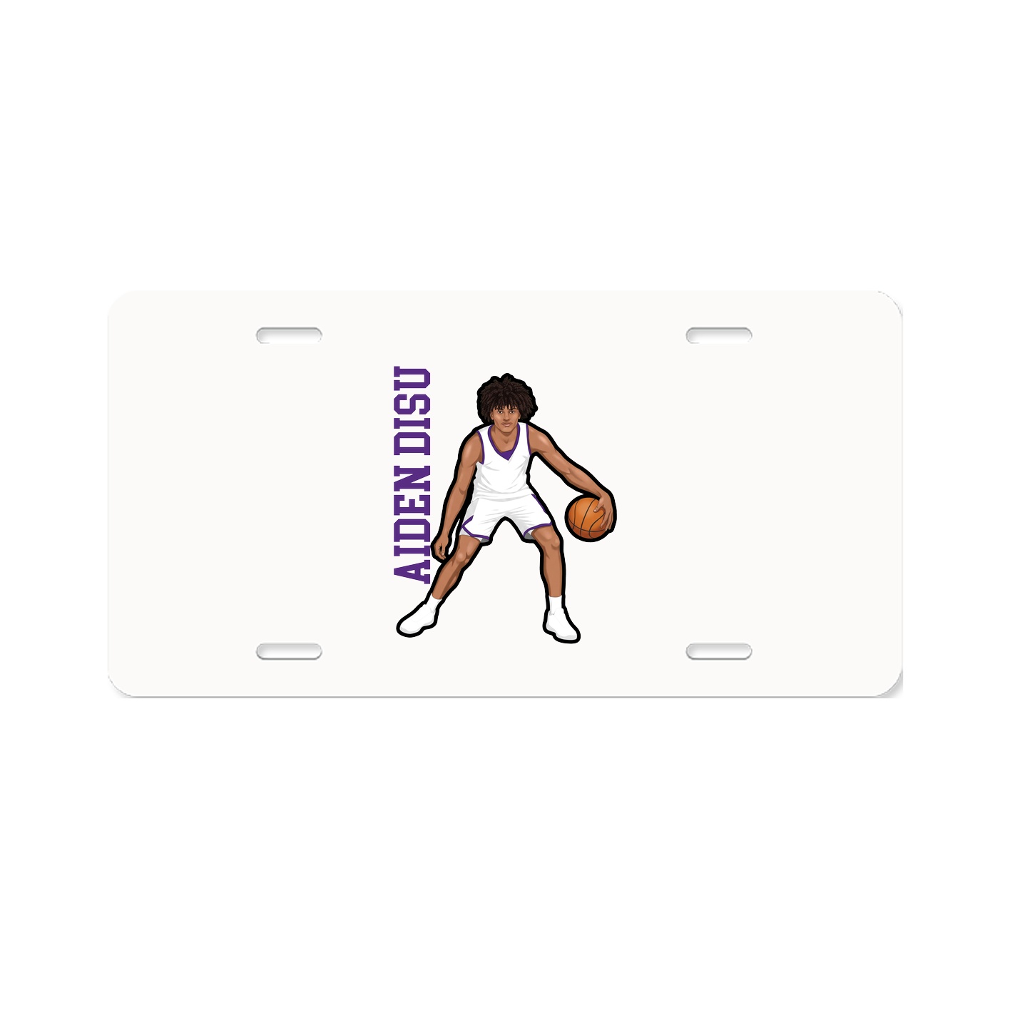 License Plate — Name Vertical in Classic