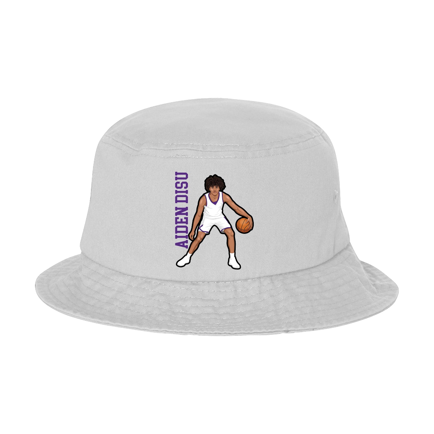 Bucket Cap — Name Vertical in White