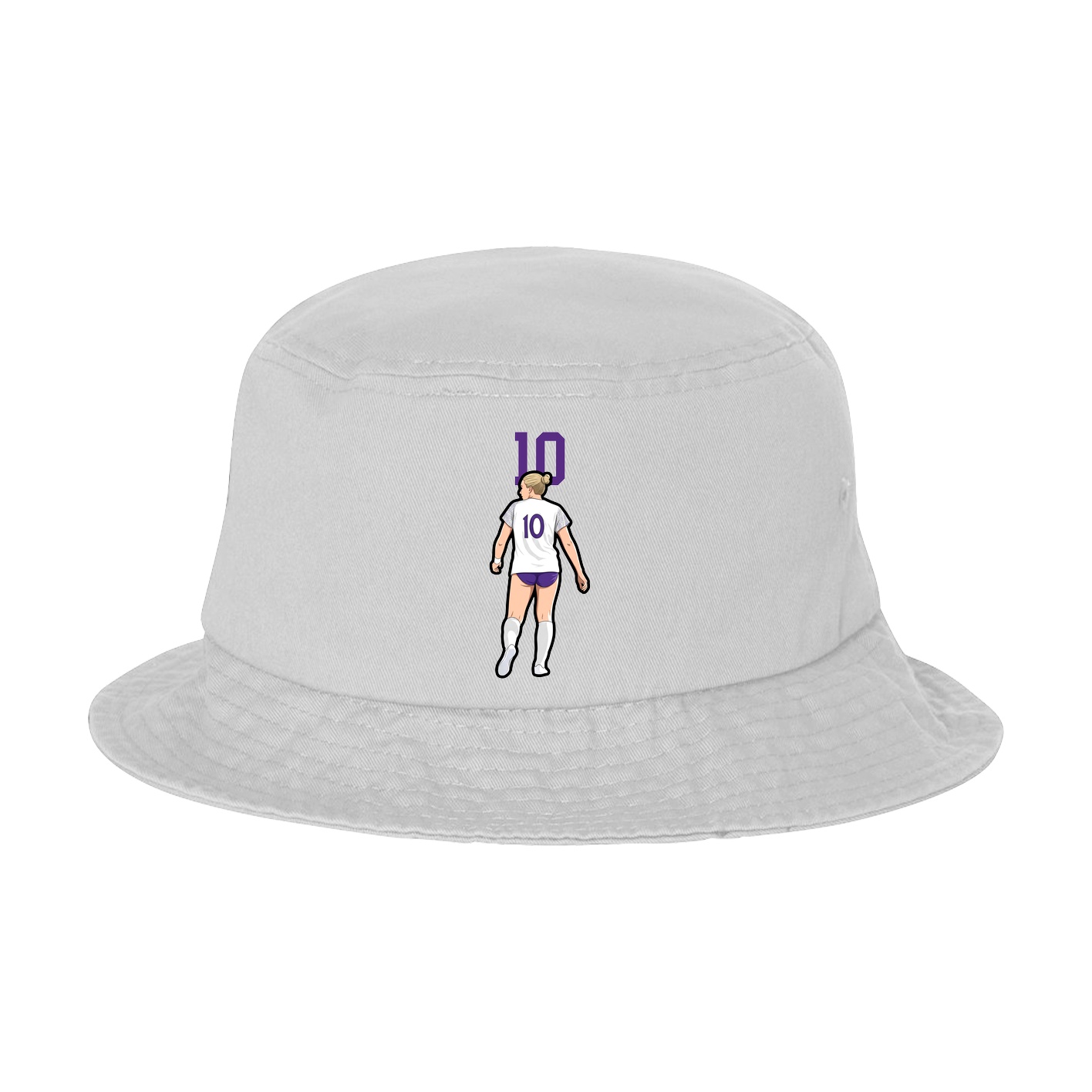 Bucket Cap — Number Top in White