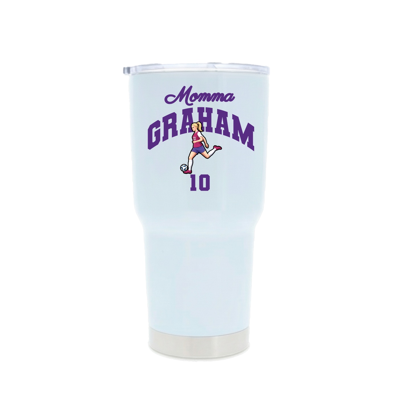 30oz Stainless Steel Tumbler — Mothers Day Arch in White