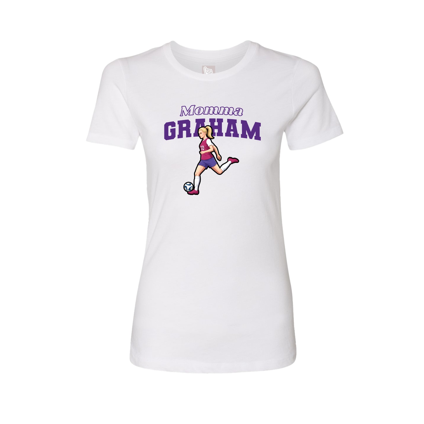 Womens Tee — Mothers Day Block in White