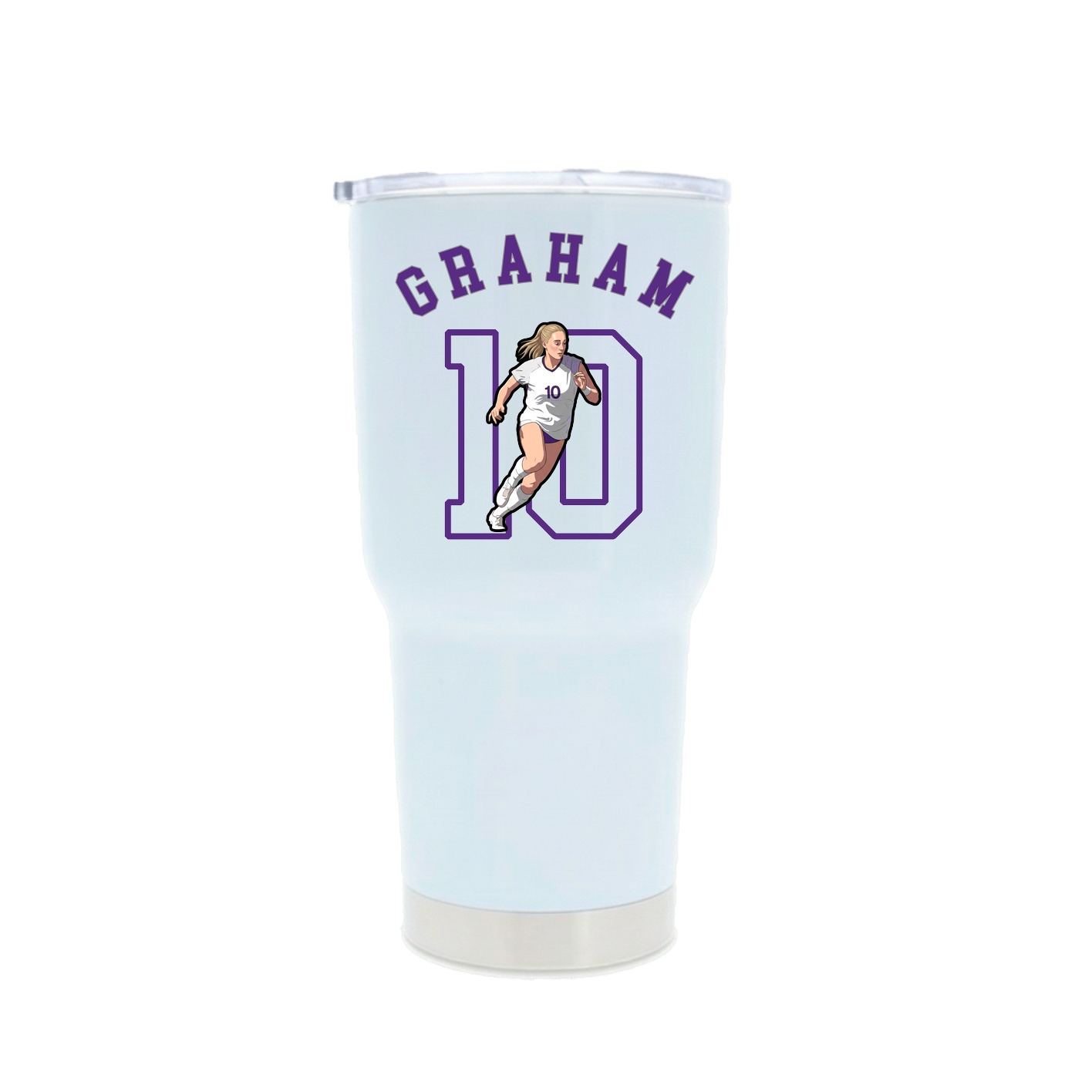 30oz Stainless Steel Tumbler — Shirsey Arch in White