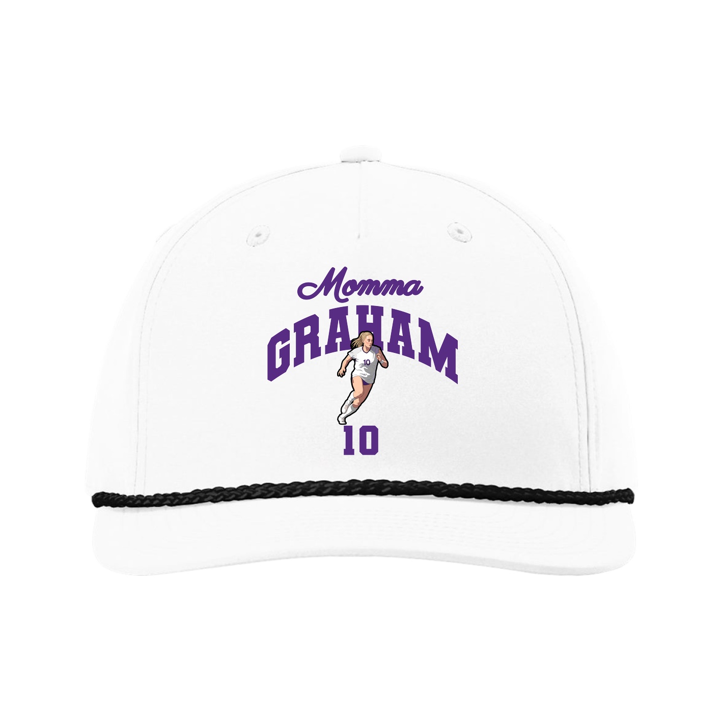Five-Panel Classic Rope Cap — Mothers Day Arch in White