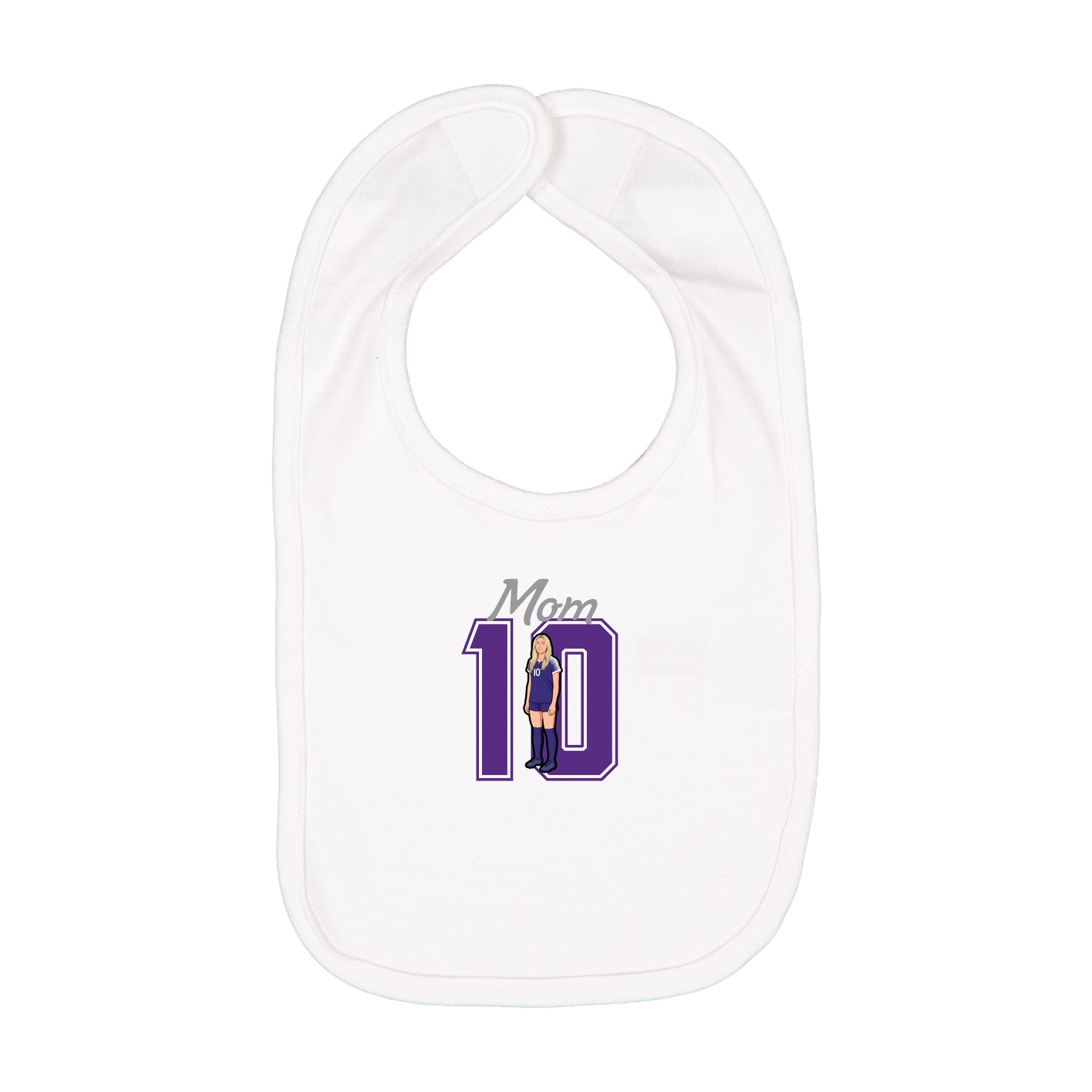 Infant Bib — Mothers Day Shirsey in White