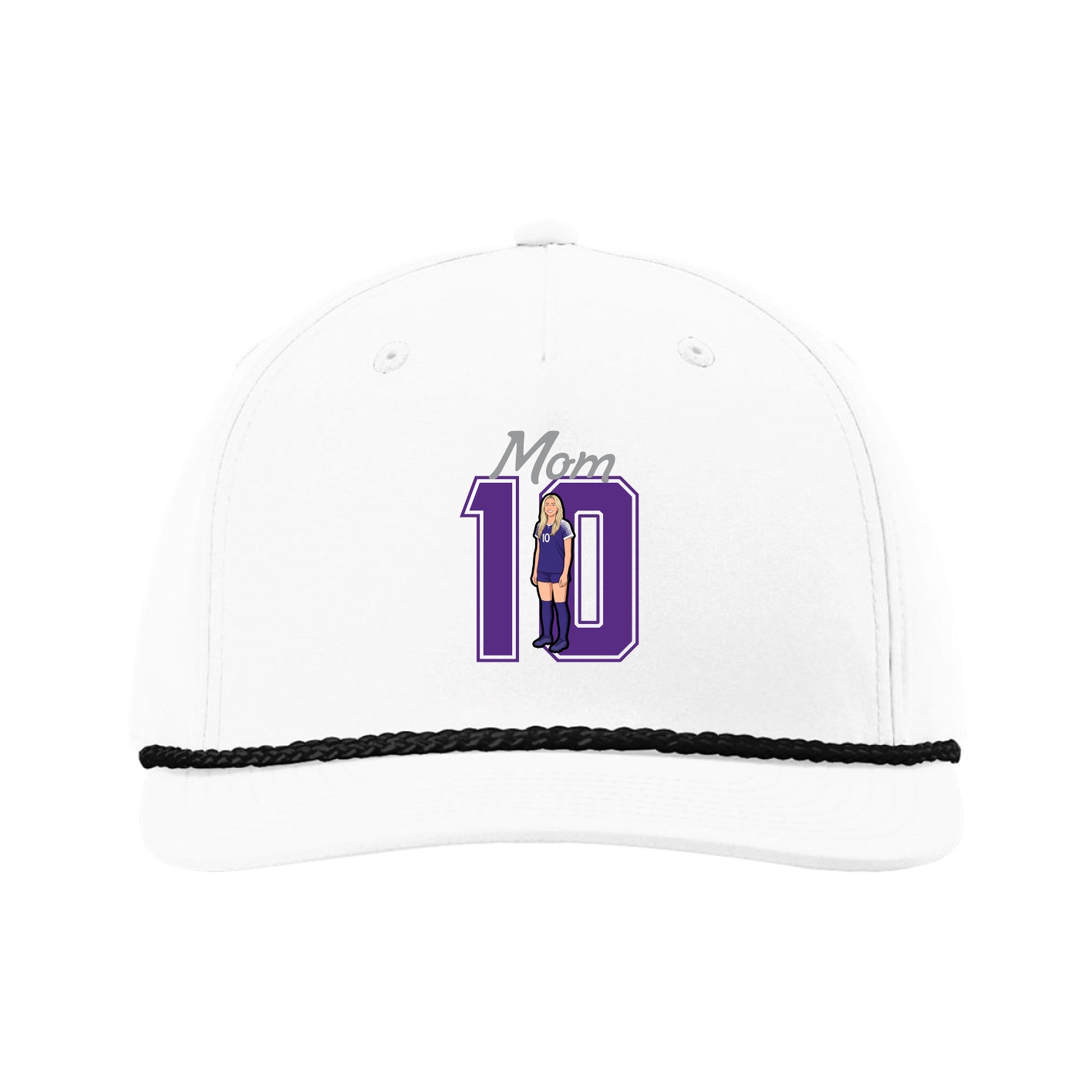 Five-Panel Classic Rope Cap — Mothers Day Shirsey in White