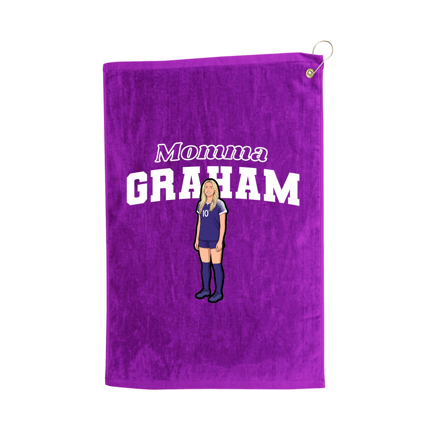 Golf Towel — Mothers Day Block in Purple