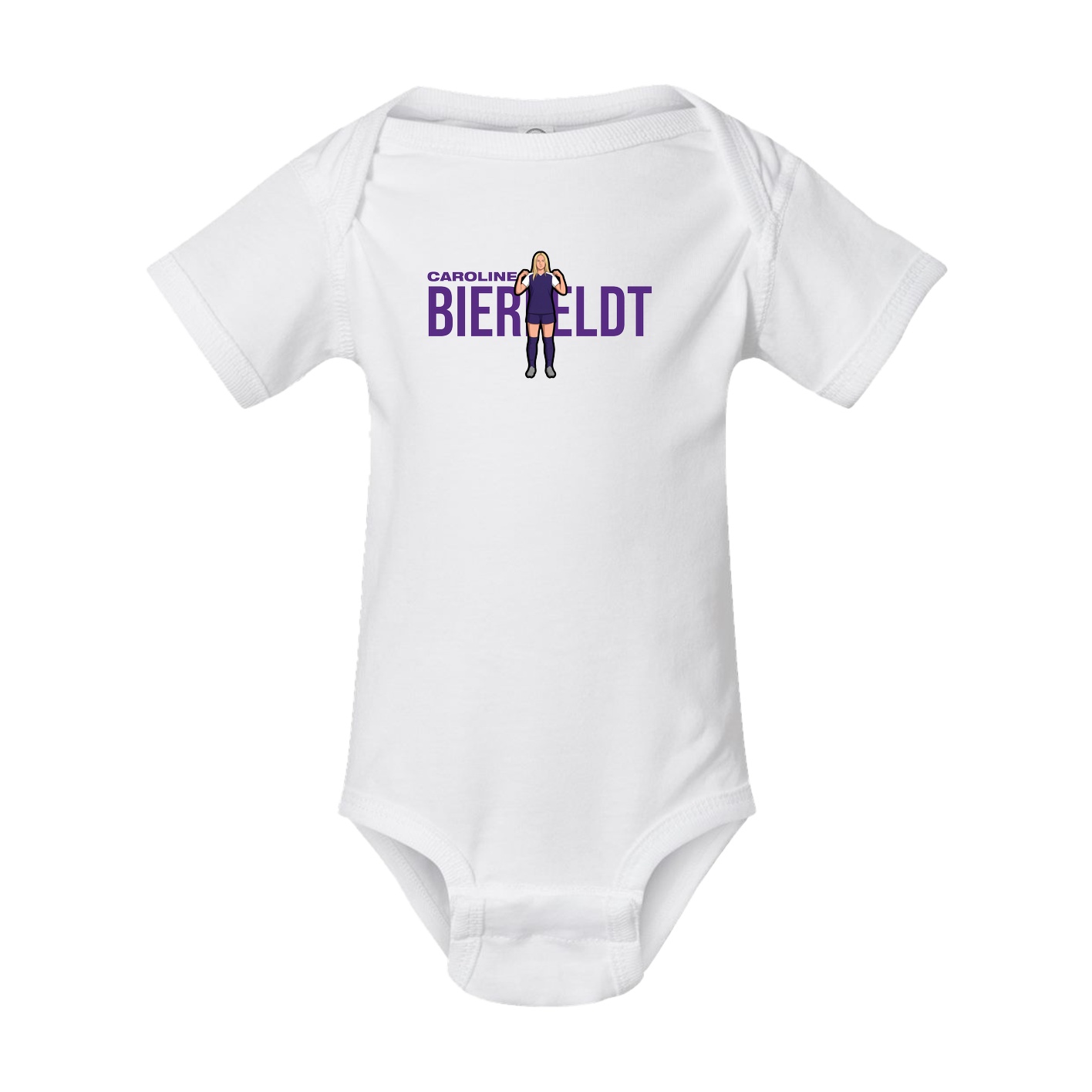 Baby Onesie — Player Name in White