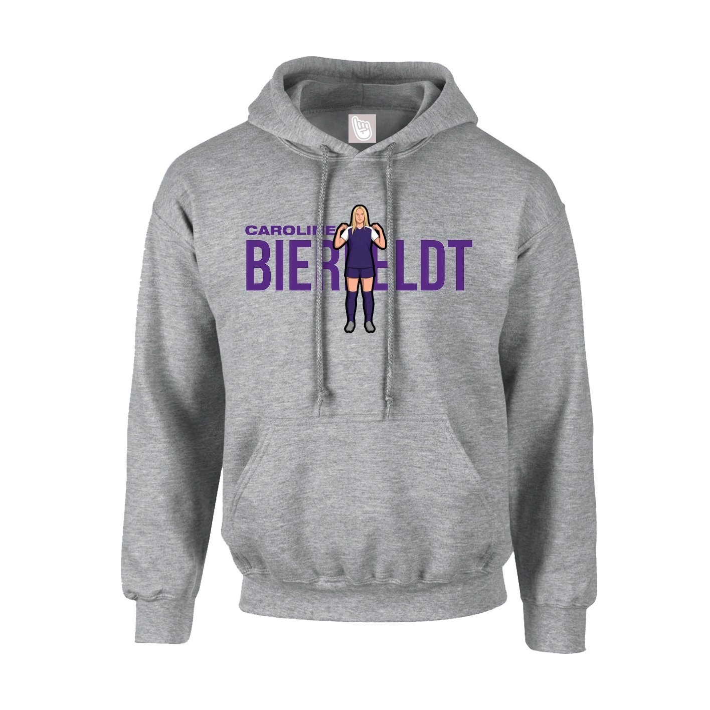 Youth Hoodie — Player Name in Grey