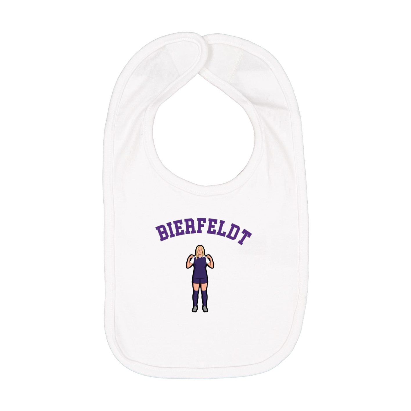 Infant Bib — Shirsey Arch in White