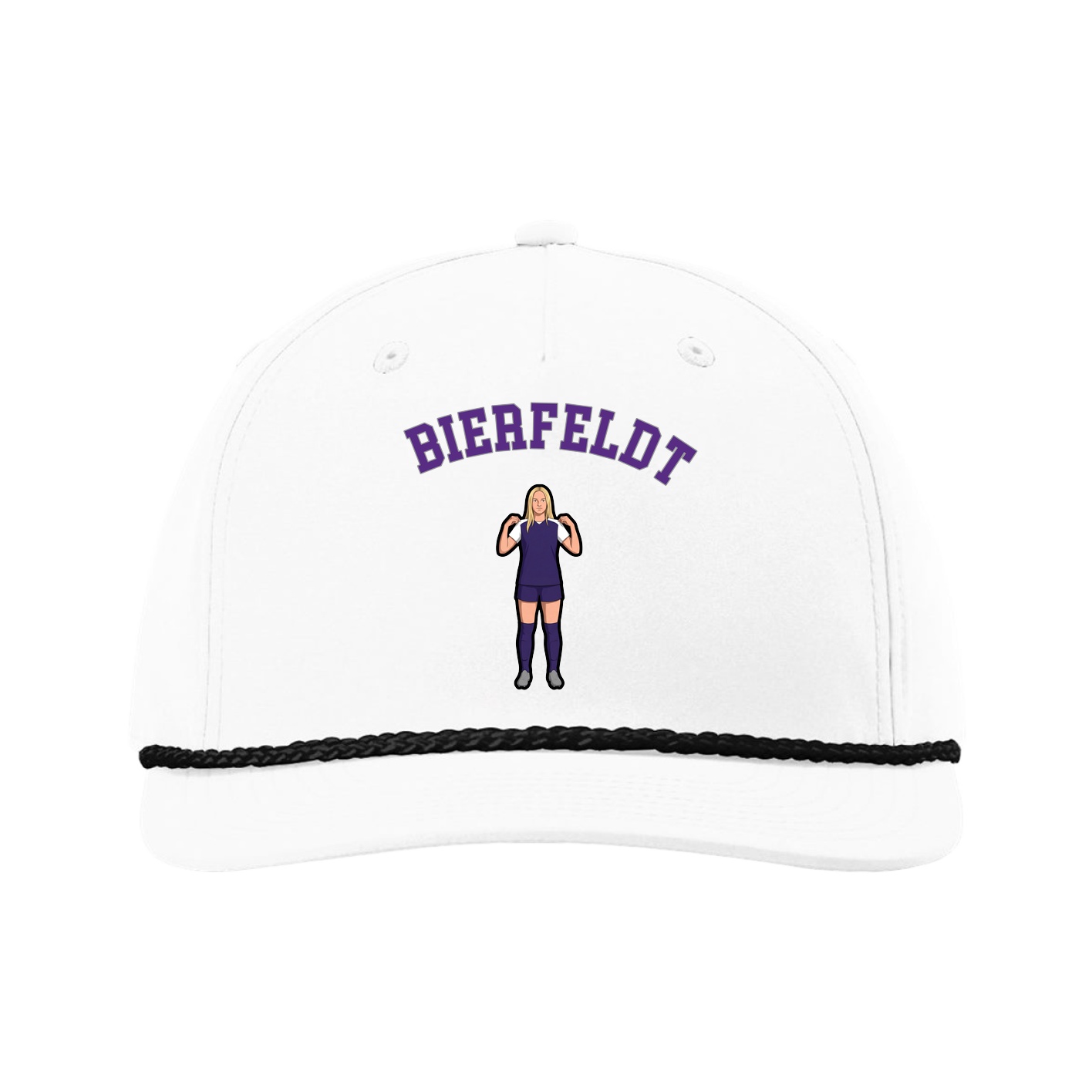 Five-Panel Classic Rope Cap — Shirsey Arch in White