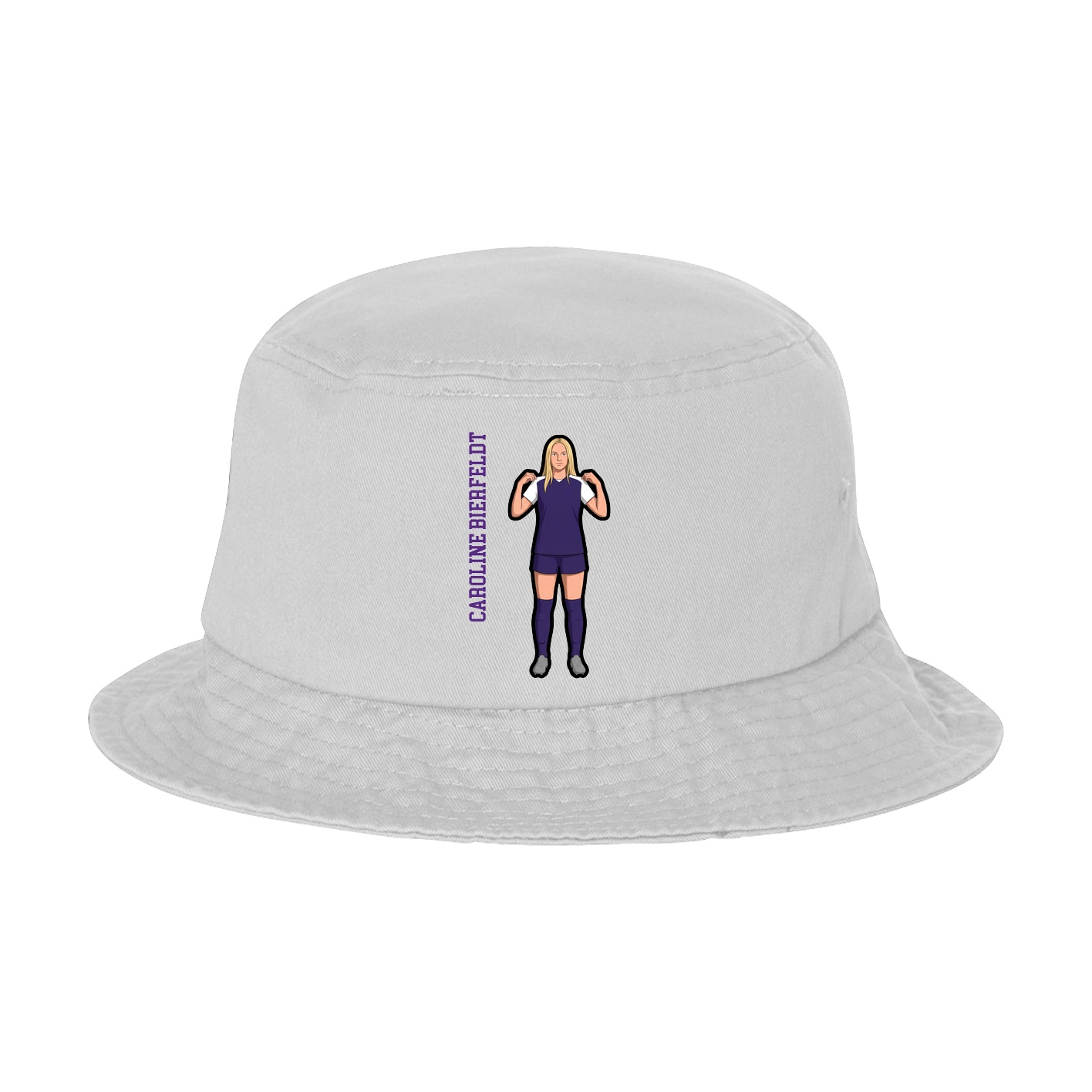 Bucket Cap — Name Vertical in White