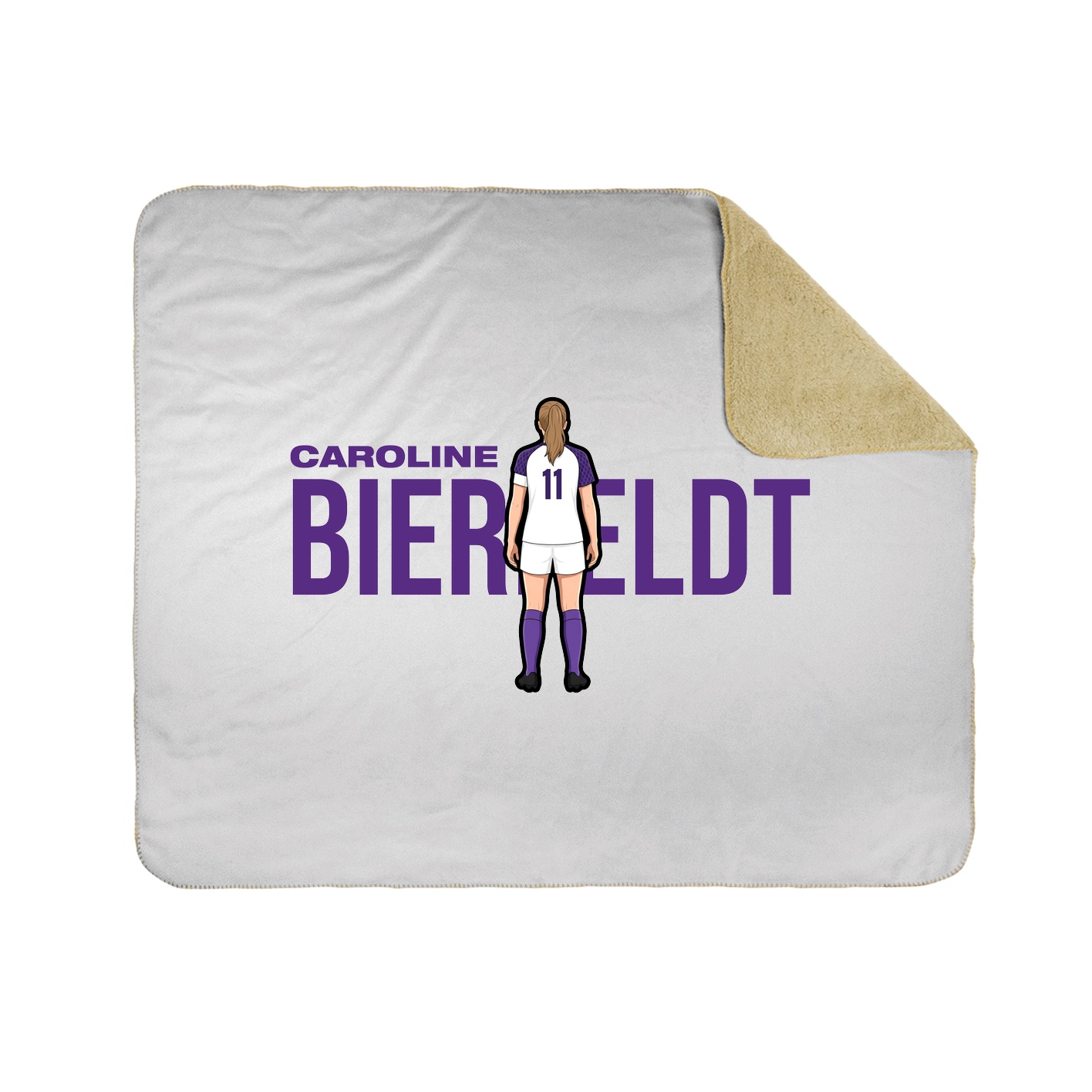 Throw Blanket — Player Name in White