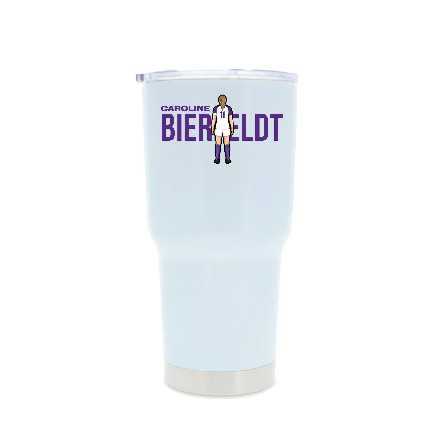 30oz Stainless Steel Tumbler — Player Name in White
