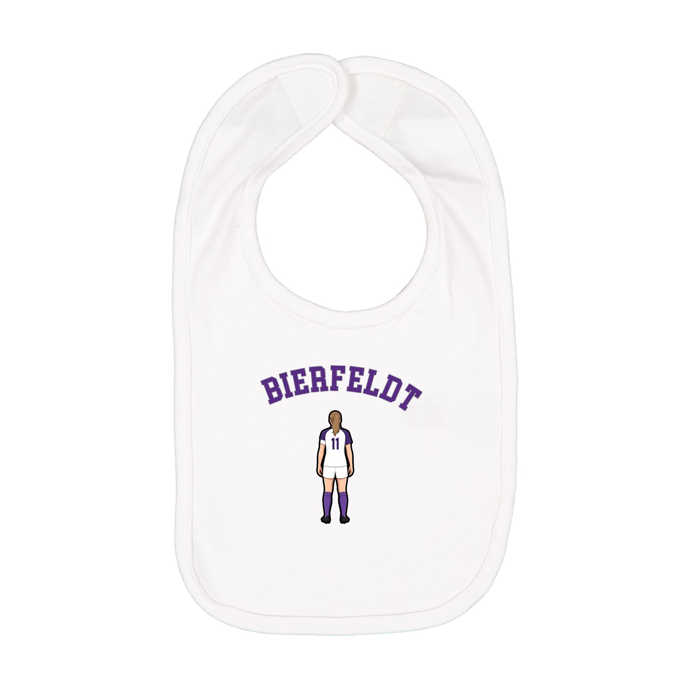 Infant Bib — Shirsey Arch in White