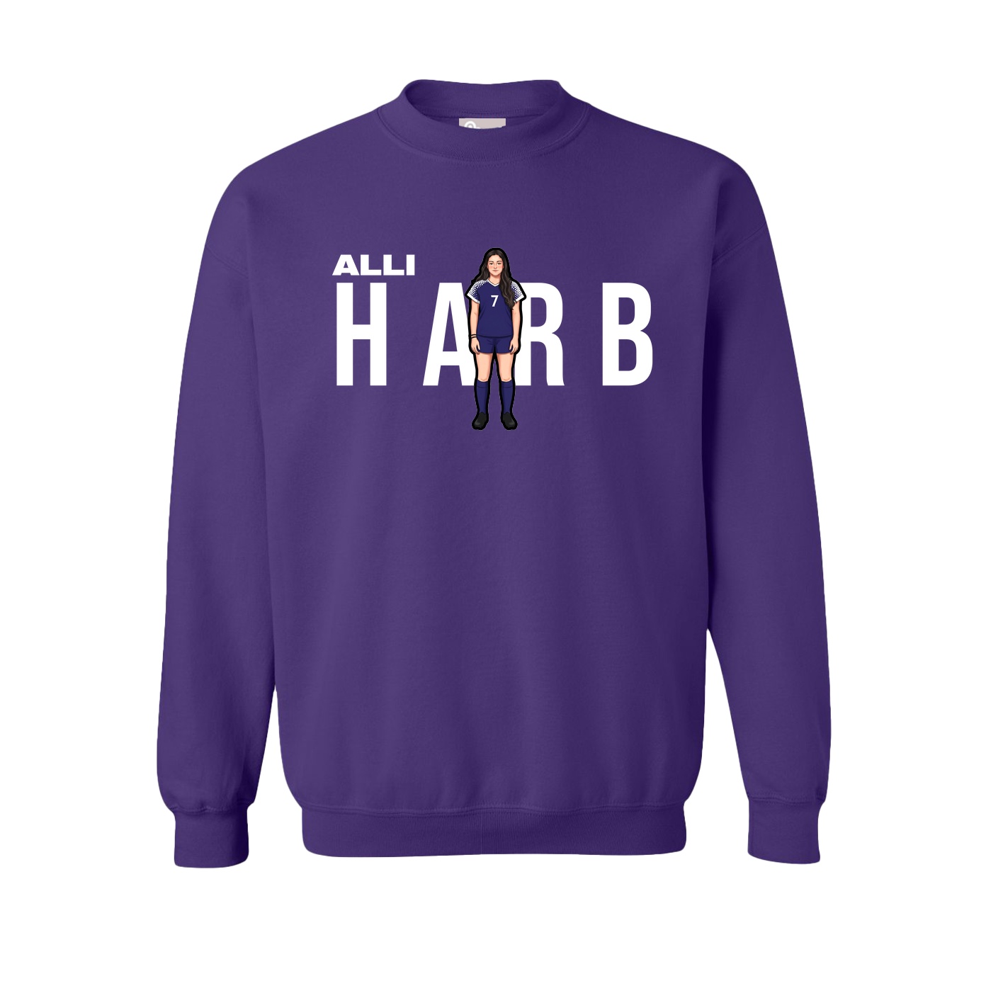 Fleece Crew — Player Name in Purple