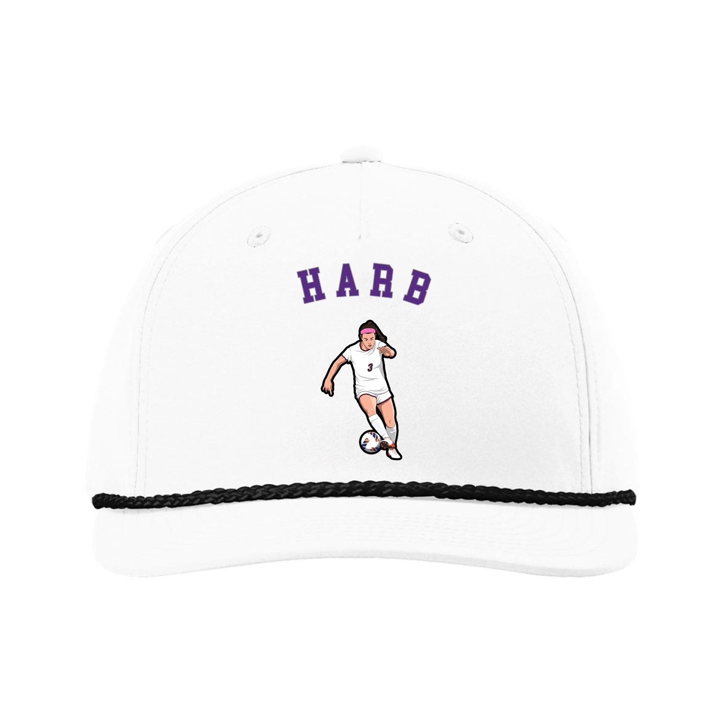 Five-Panel Classic Rope Cap — Shirsey Arch in White