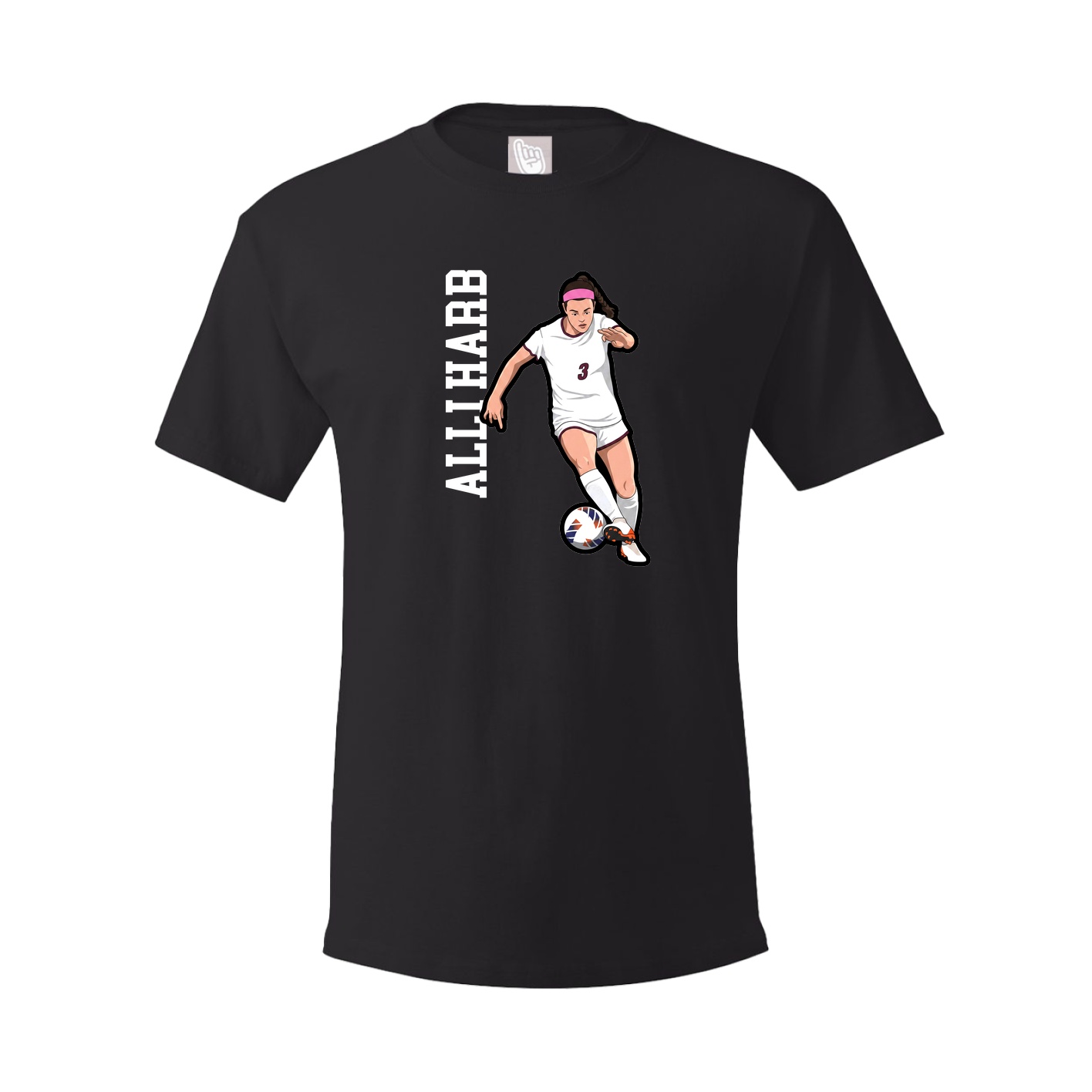 Youth Tee — Name Vertical in Black