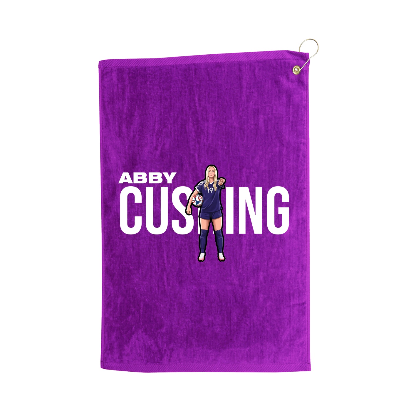 Golf Towel — Player Name in Purple
