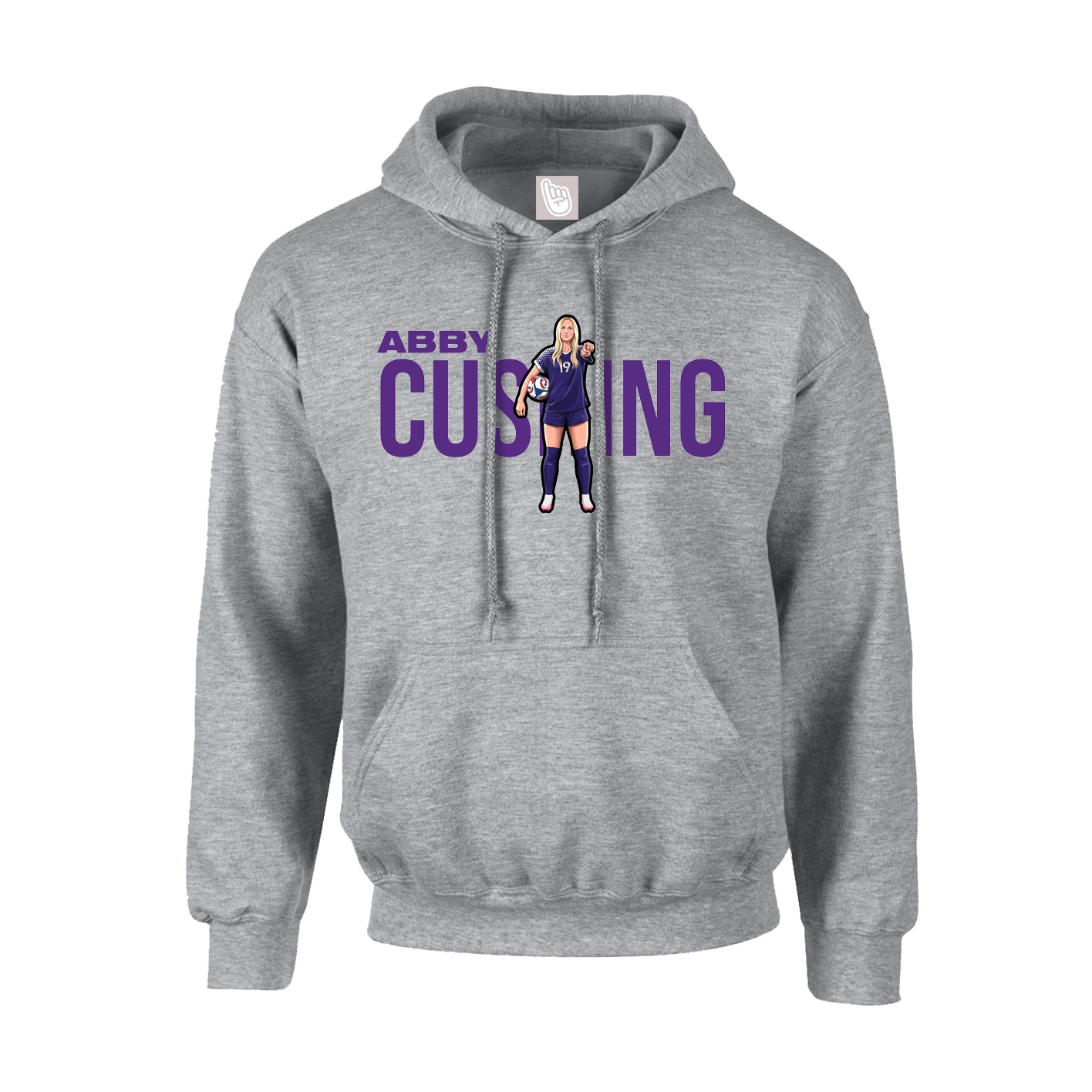 Youth Hoodie — Player Name in Grey