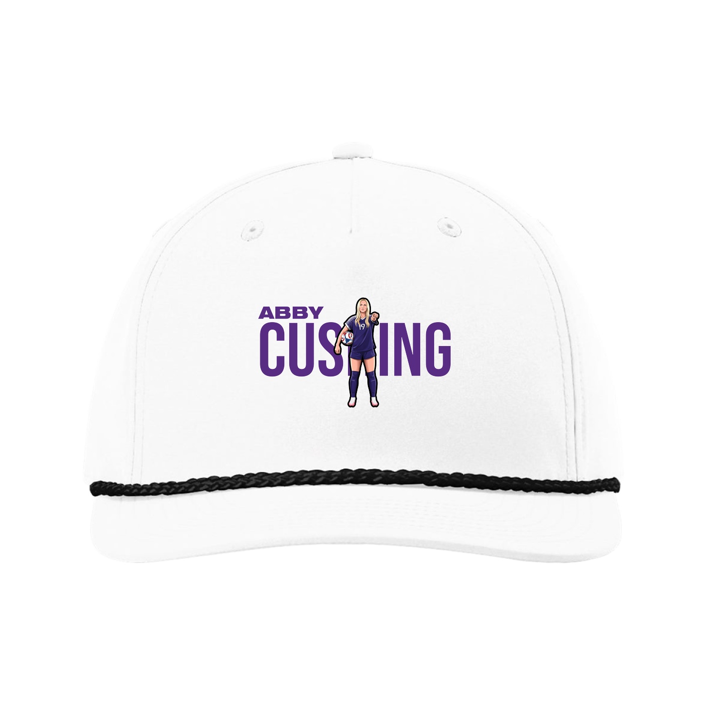 Five-Panel Classic Rope Cap — Player Name in White
