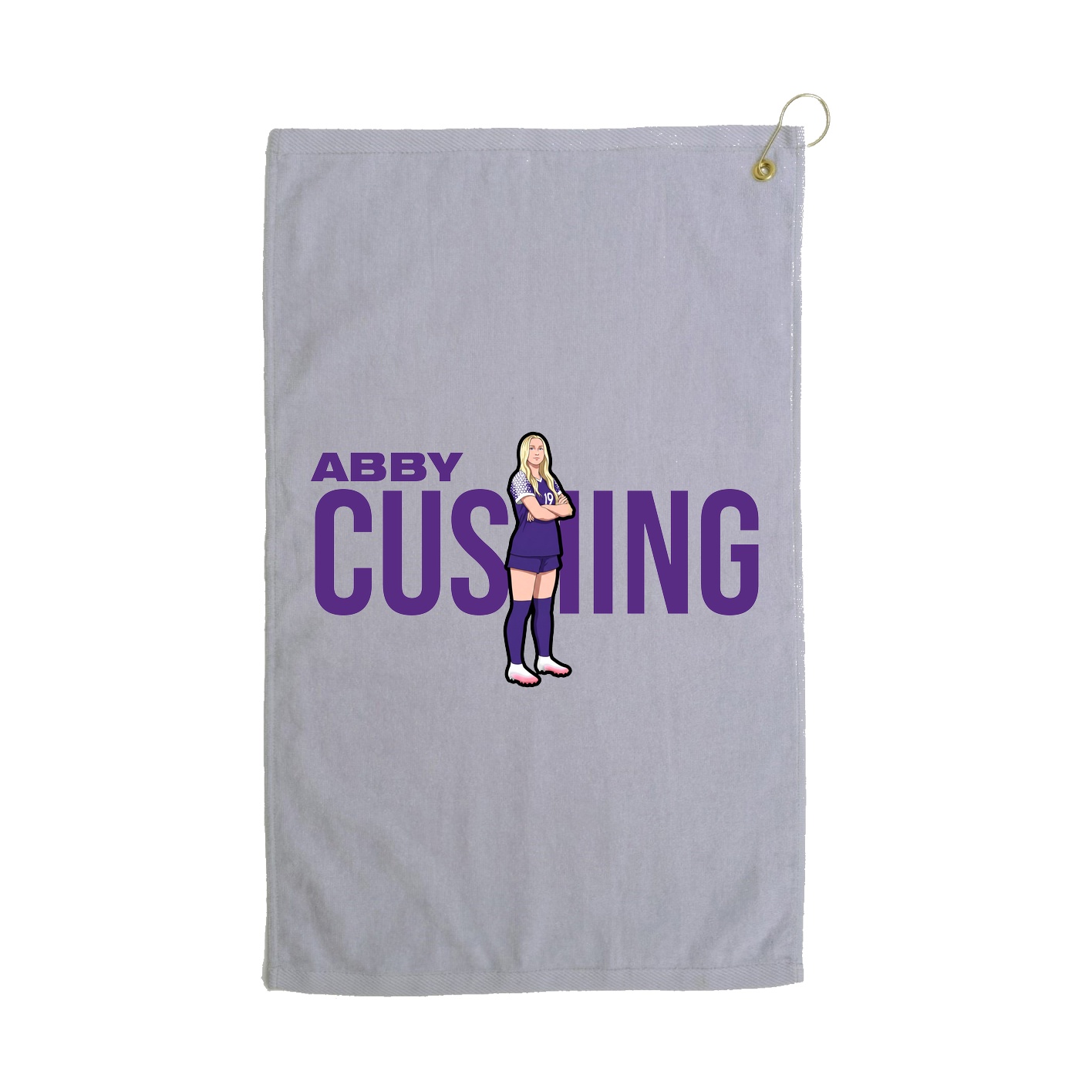 Golf Towel — Player Name in Grey