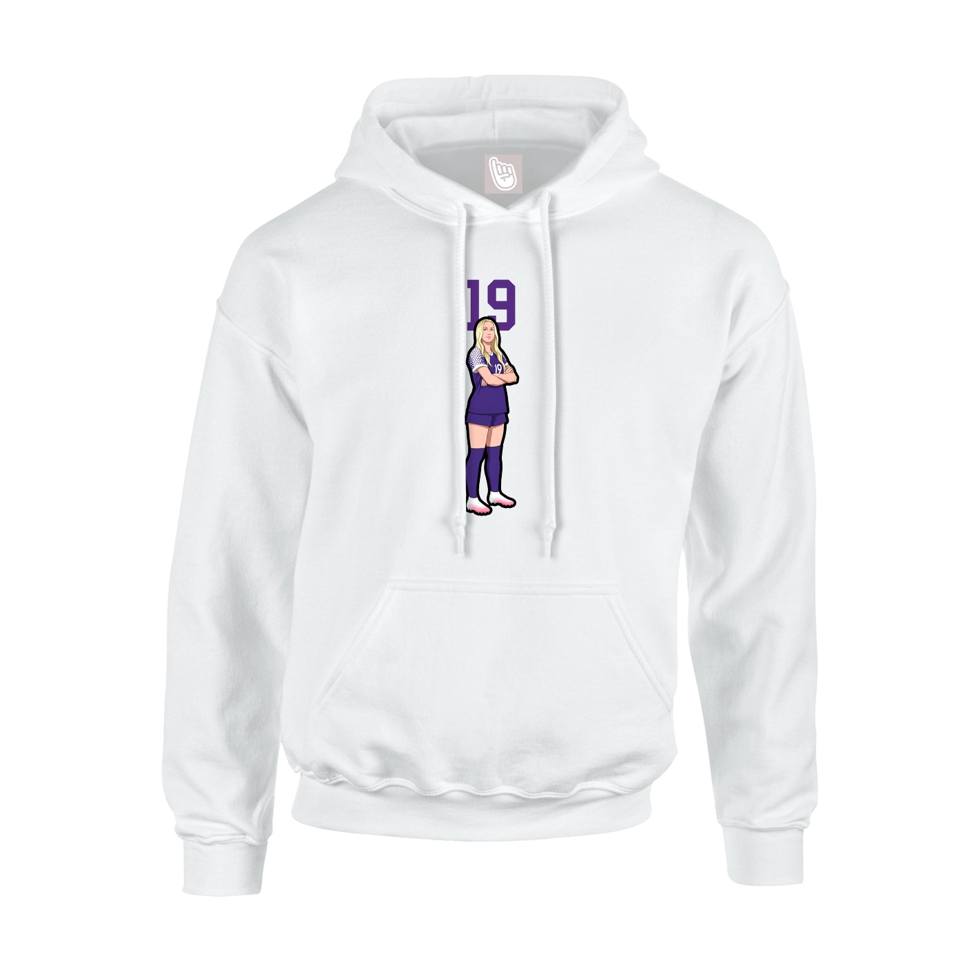 Hoodie — Number Top in White