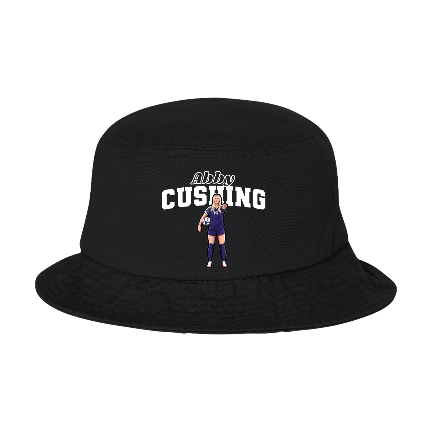 Bucket Cap — Name Arch in Black