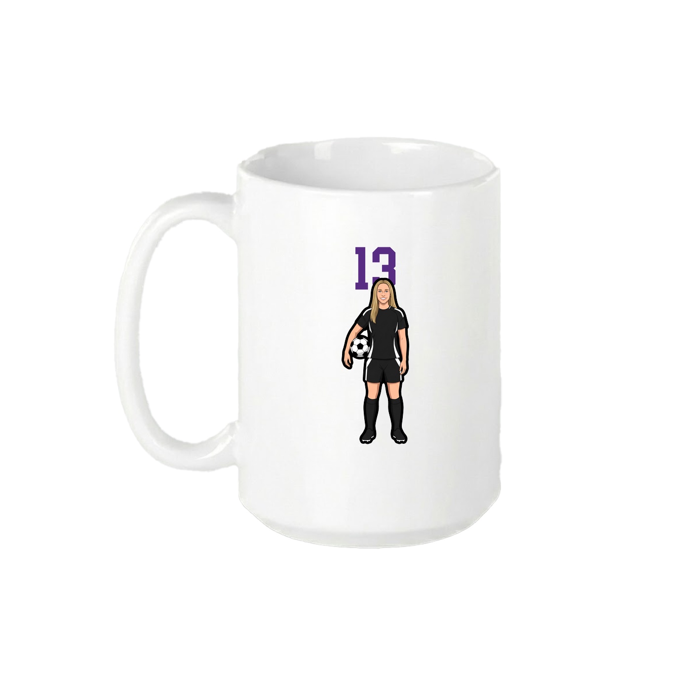 15oz Coffee Mug — Number Top in White