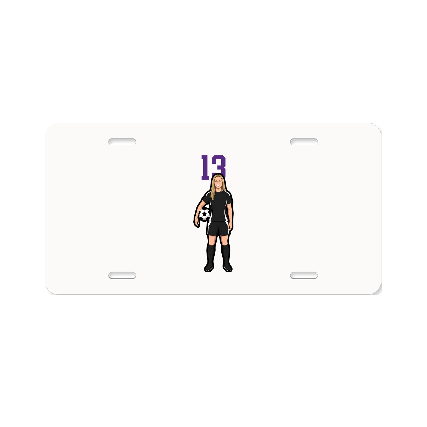 License Plate — Number Top in Classic