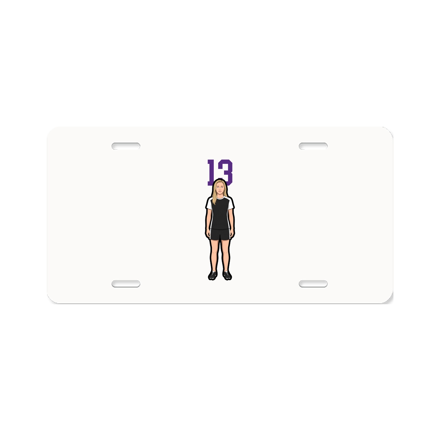 License Plate — Number Top in Classic