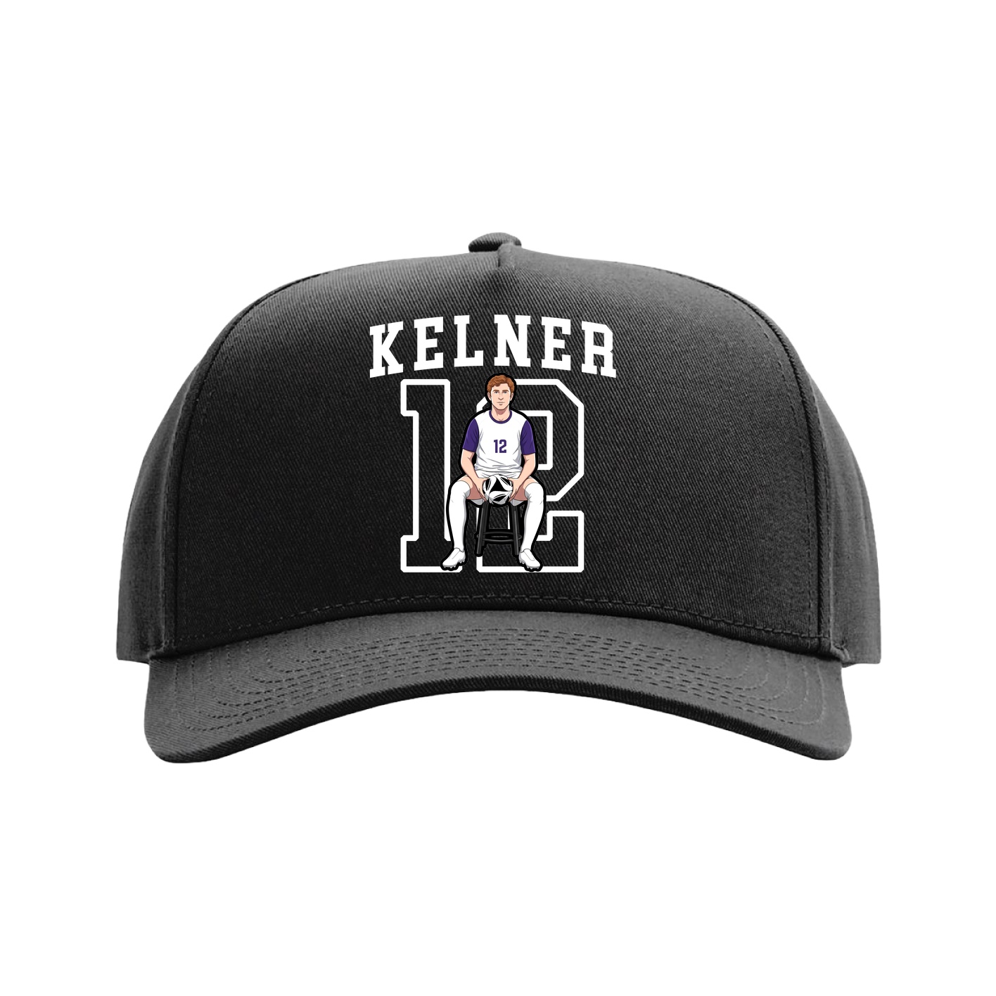 Full Fabric Five-Panel Champ Cap — Shirsey in Black