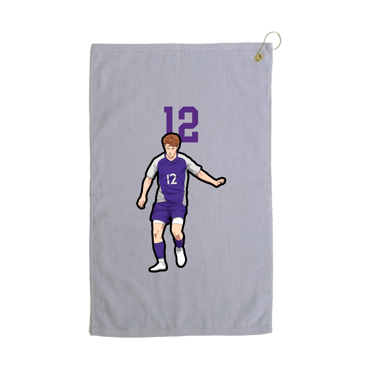 Golf Towel — Number Top in Grey