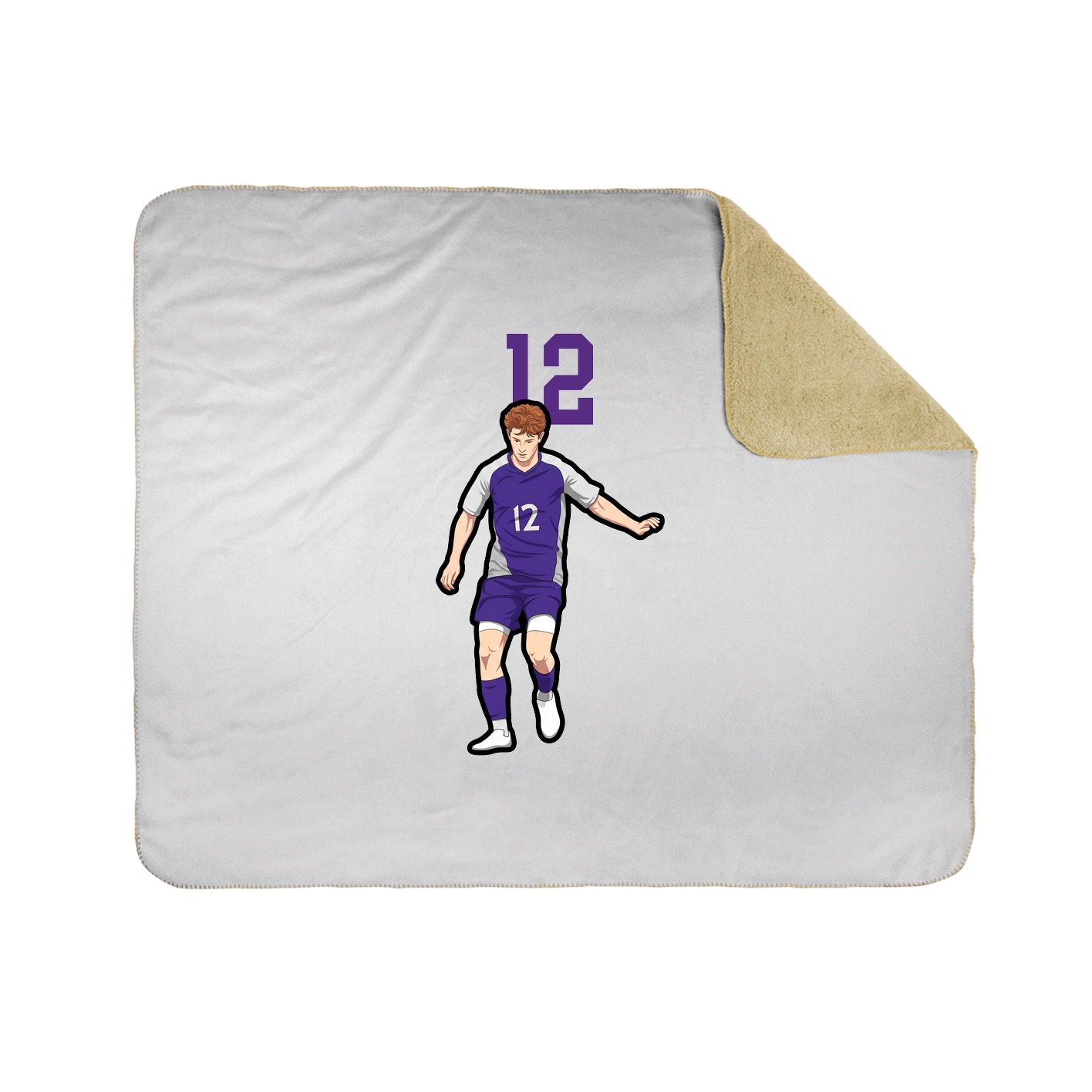 Throw Blanket — Number Top in White