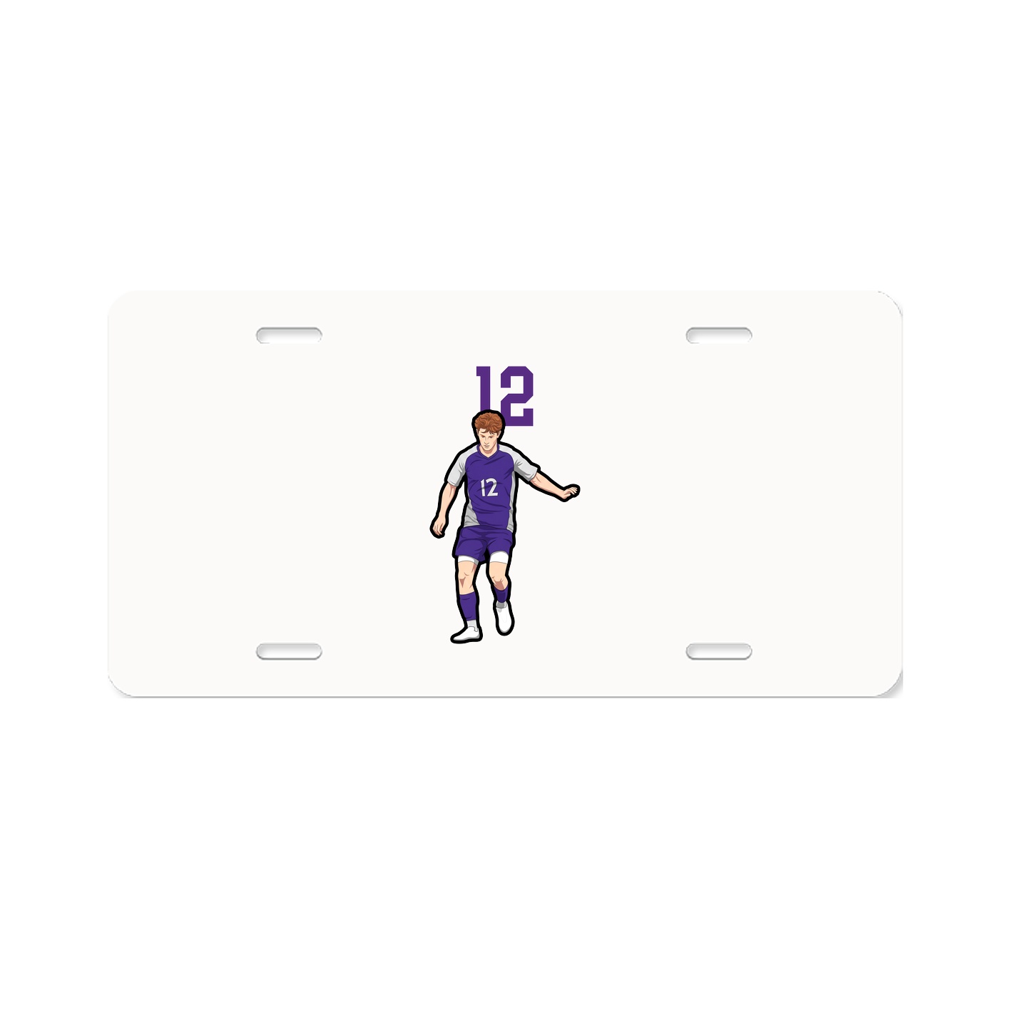 License Plate — Number Top in Classic