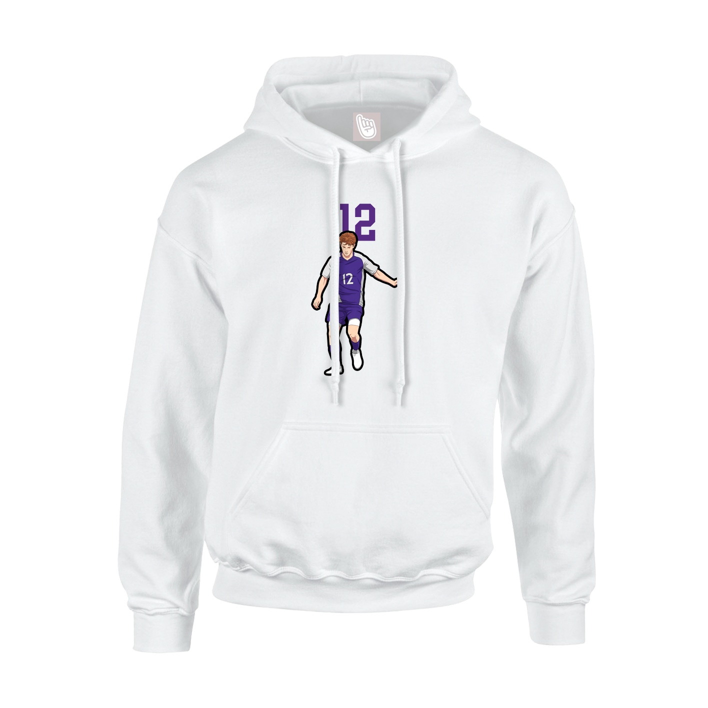 Hoodie — Number Top in White