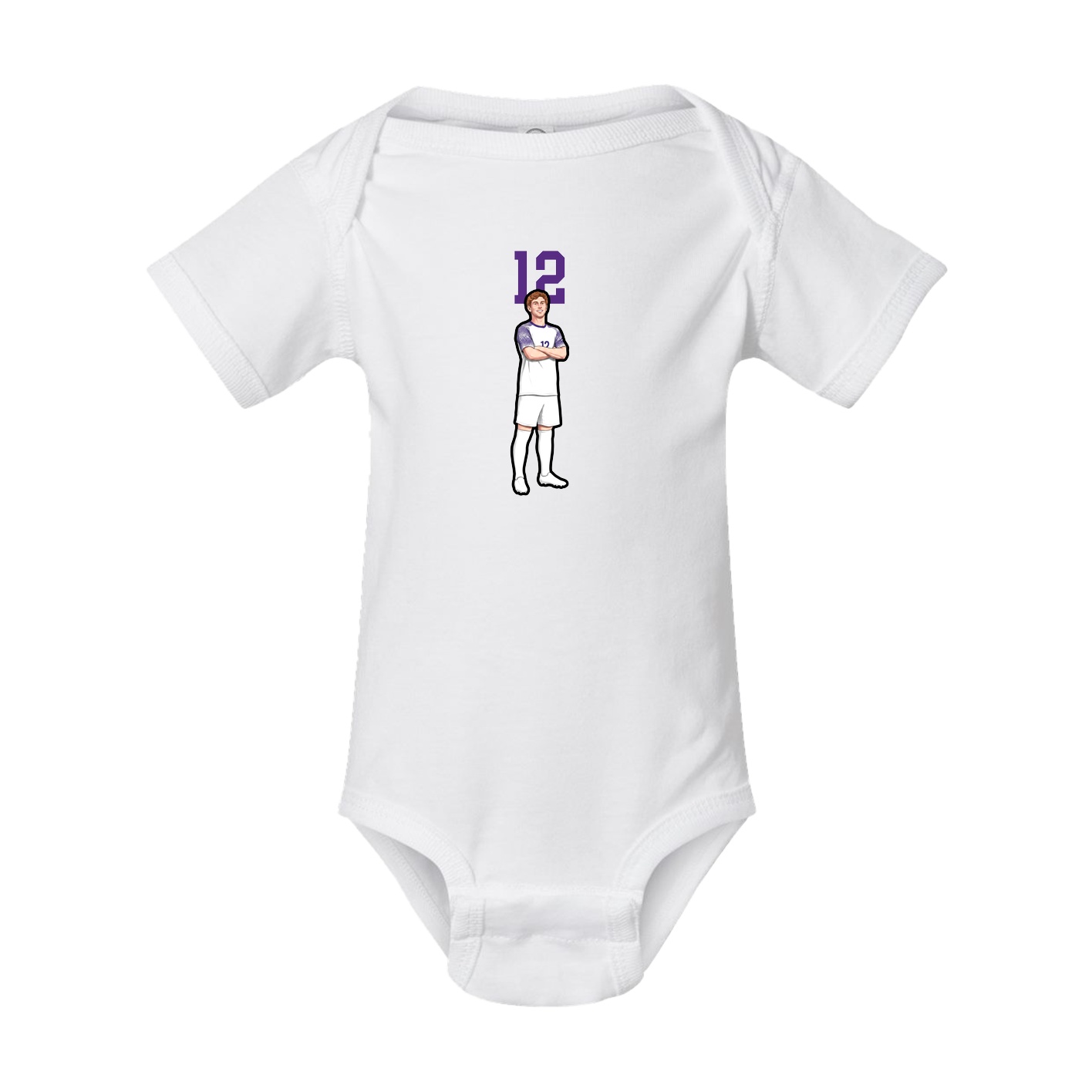 Baby Onesie — Number Top in White