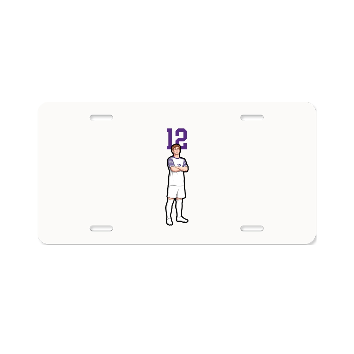 License Plate — Number Top in Classic