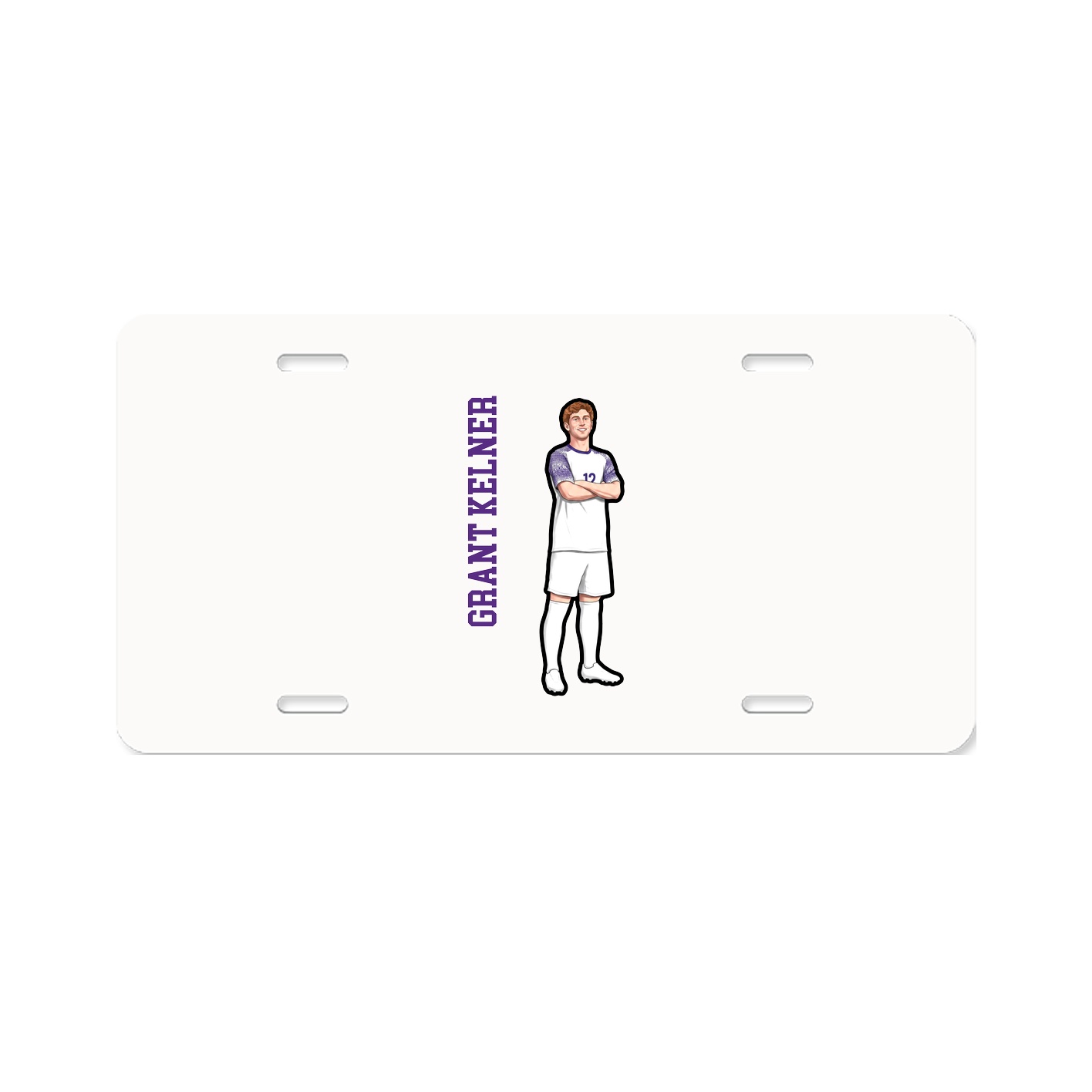 License Plate — Name Vertical in Classic