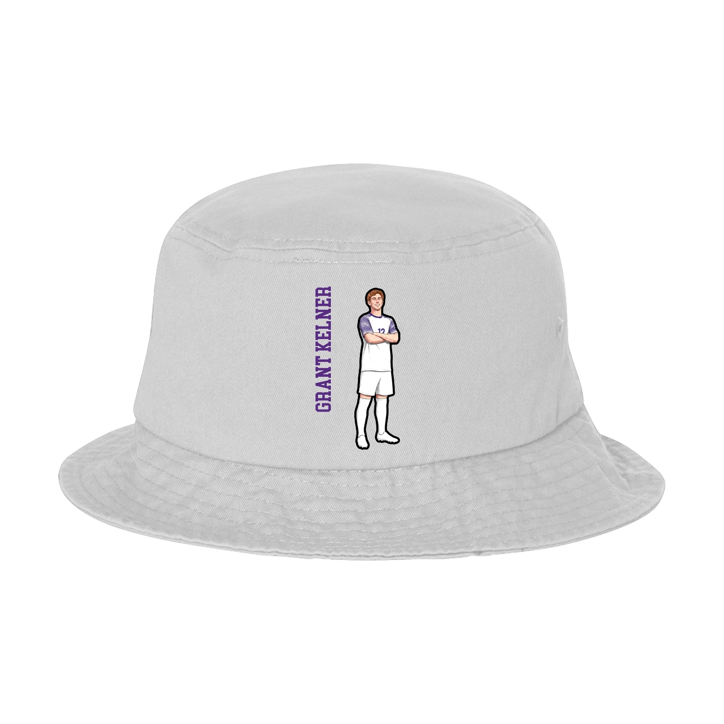 Bucket Cap — Name Vertical in White