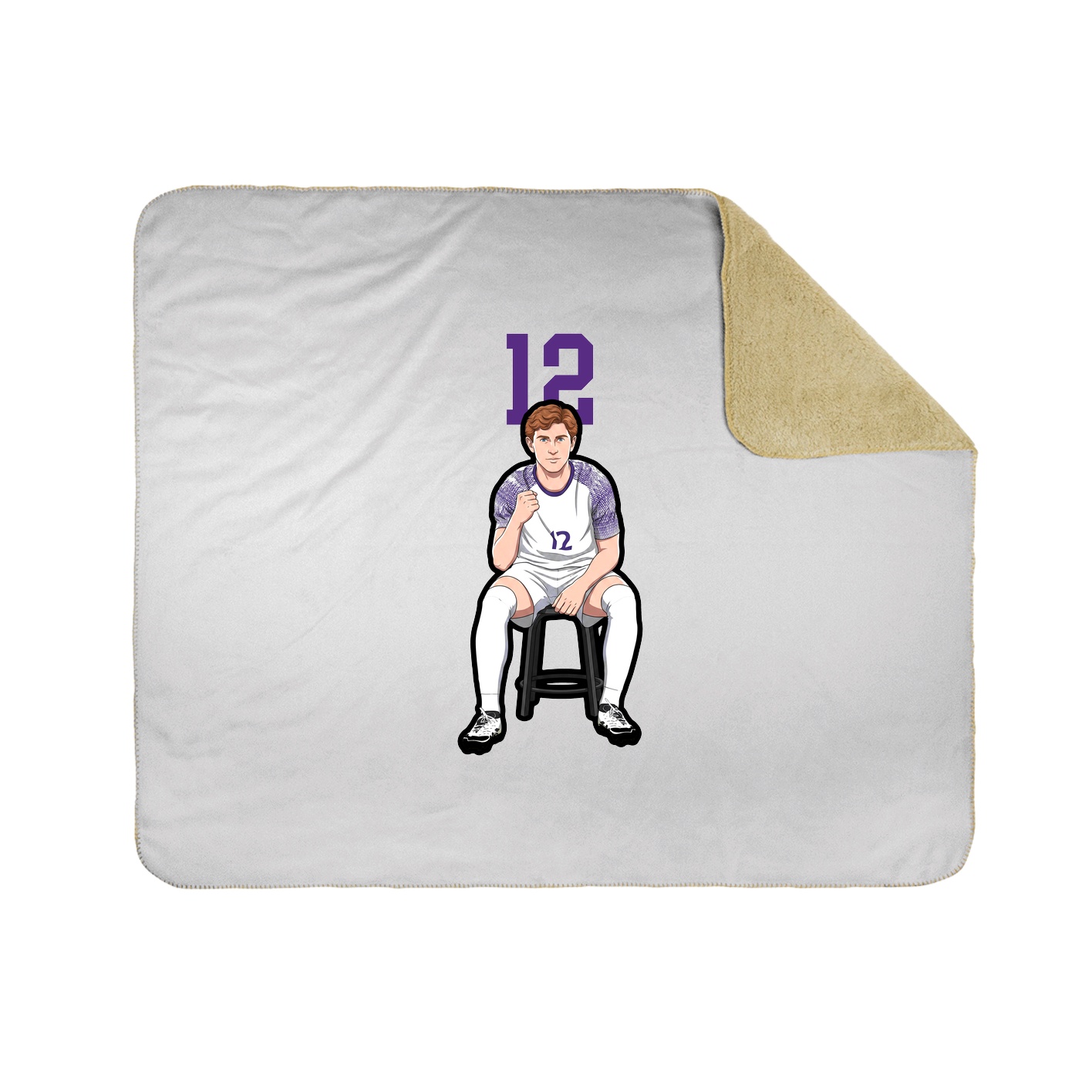 Throw Blanket — Number Top in White