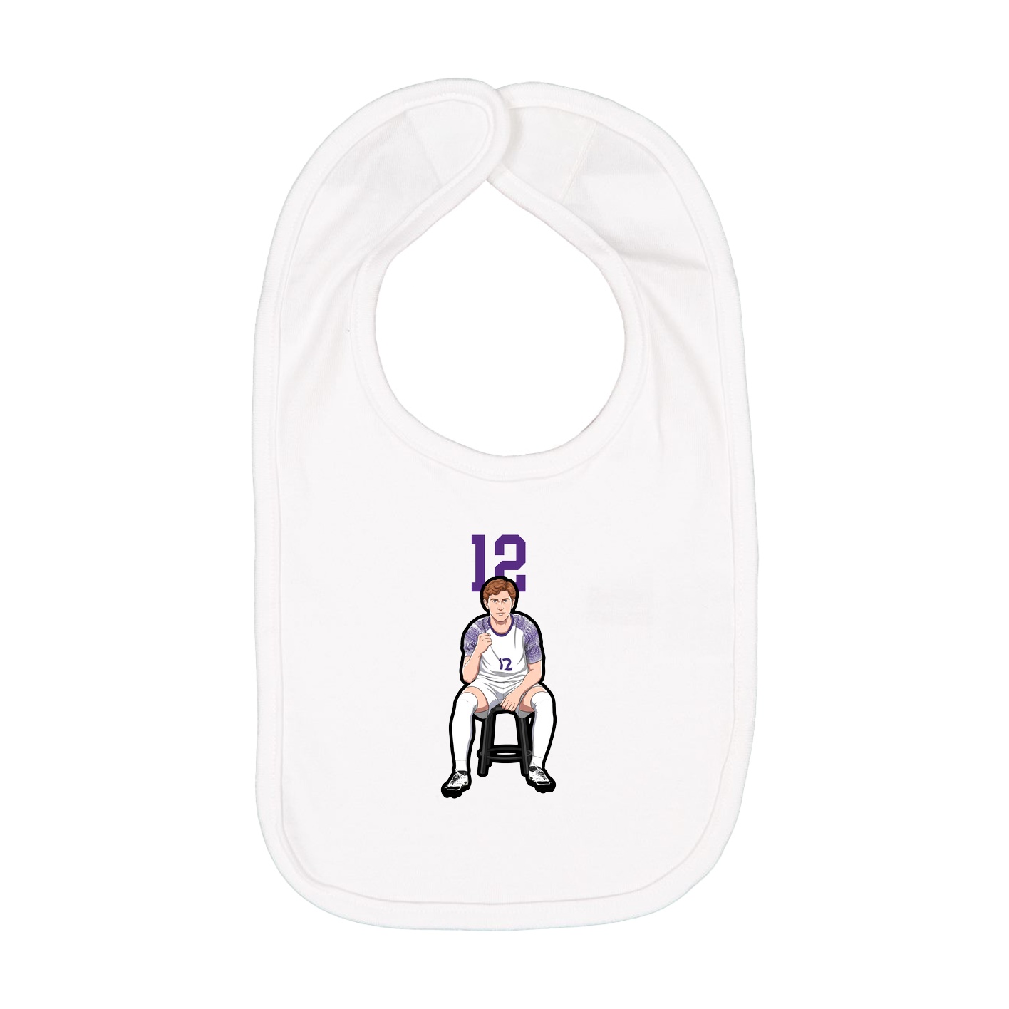 Infant Bib — Number Top in White